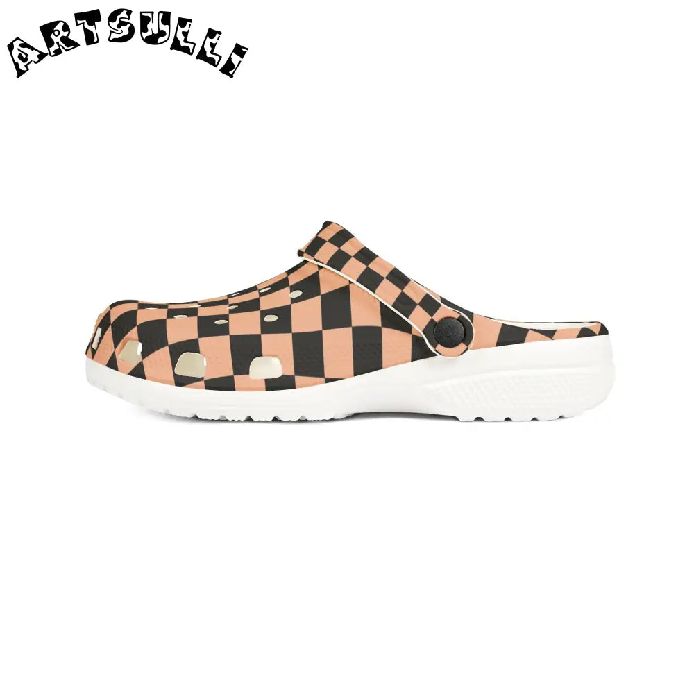 JAKKOUTTHEBXX Checkerboard II Soft Orange and Black EVA Foam Rubber