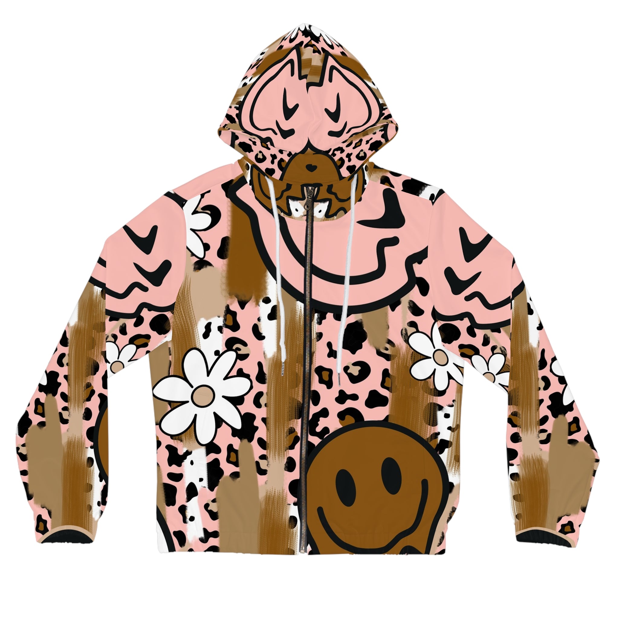 Sutfin Ghosts Pop Art Women’s Full-Zip Hoodie (AOP), Artsulli - Art is Long, Life is Short, All Over Prints, Size, XS, Color, White, , , 36884691860410836813