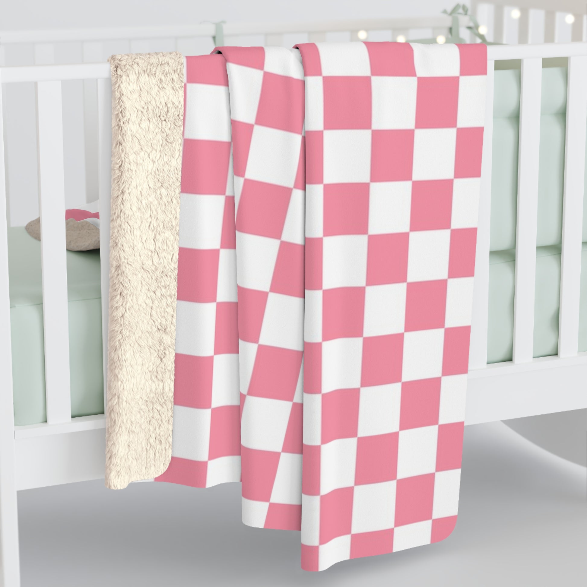 Brigandine Checkered Scene Sherpa Fleece Blanket, Artsulli - Art is Long, Life is Short, Home Decor, , , , , , , 