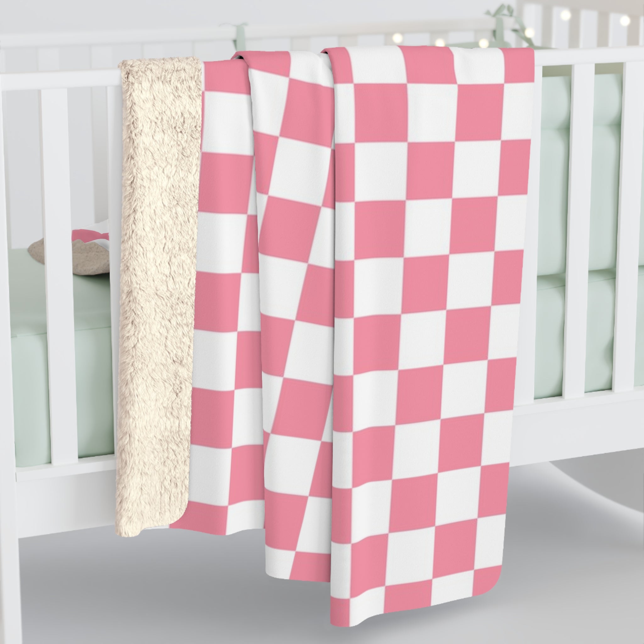 Brigandine Checkered Scene Sherpa Fleece Blanket, Artsulli - Art is Long, Life is Short, Home Decor, , , , , , , 