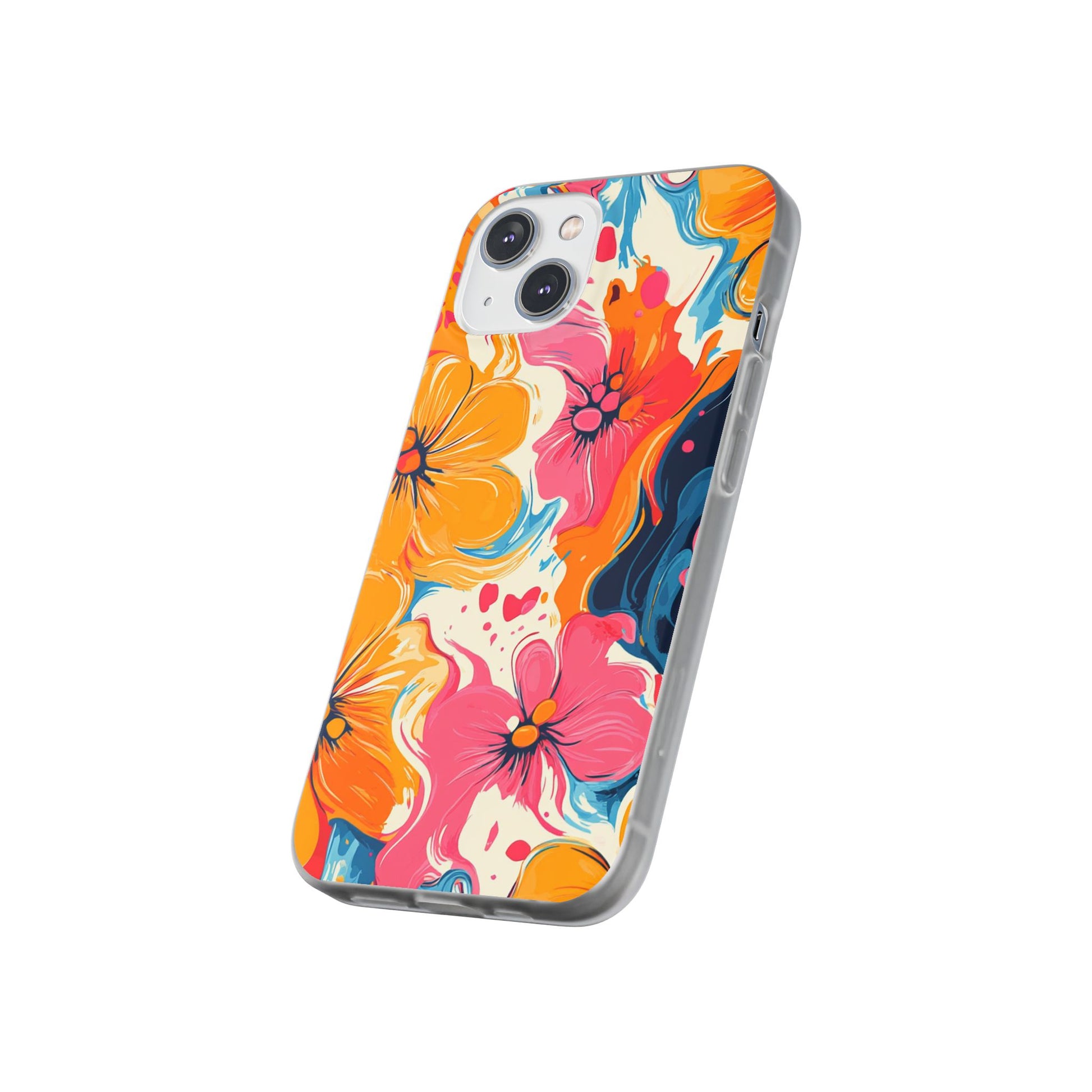 Vibrant Abstract Floral Flexi Case, Artsulli - Art is Long, Life is Short, Phone Case, , , , , , , 