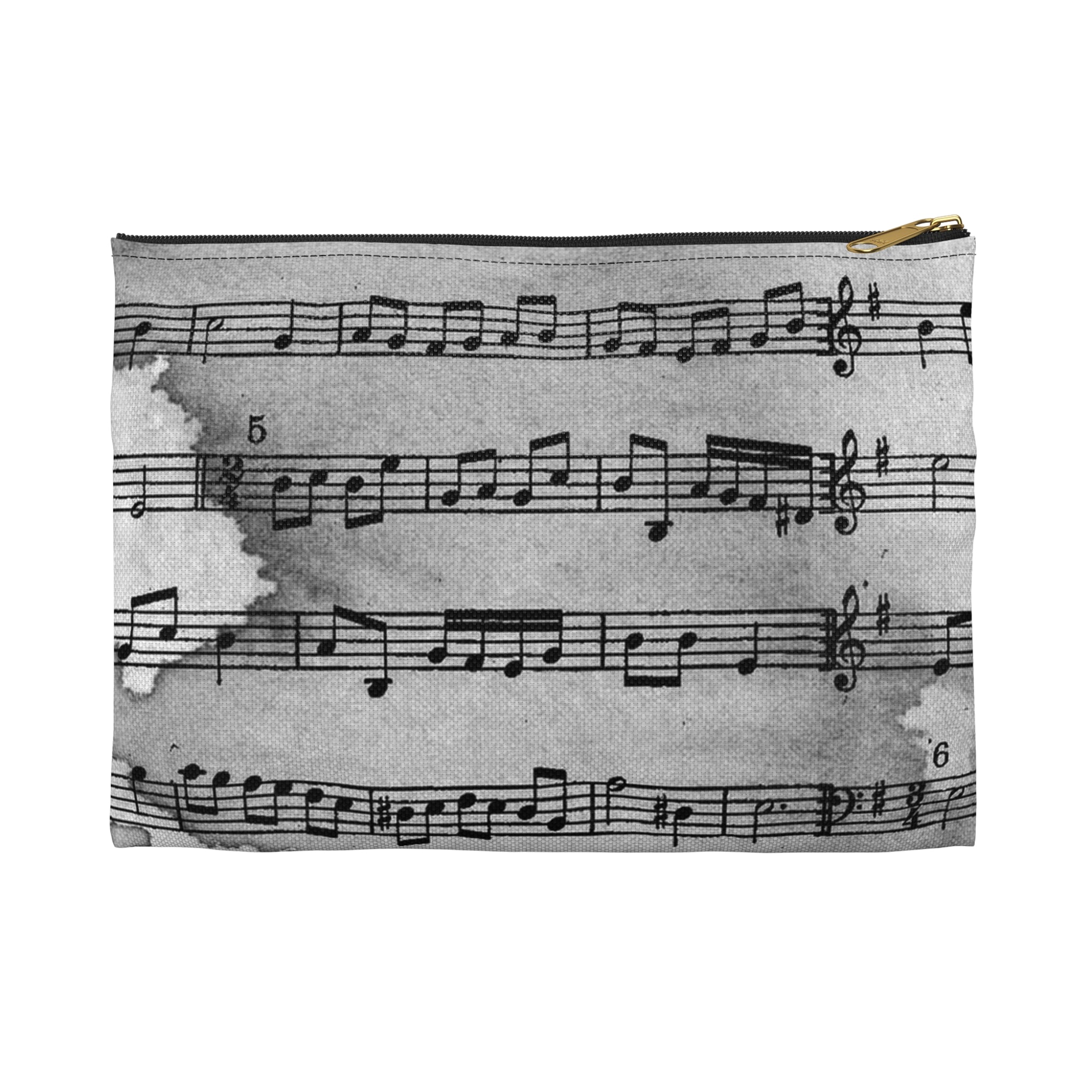 Drip Spill Type Beat Sheet Music Black Accessory Pouch, Artsulli - Art is Long, Life is Short, Bags, Size, Small, Color, Black zipper, , , 79853340952597388480