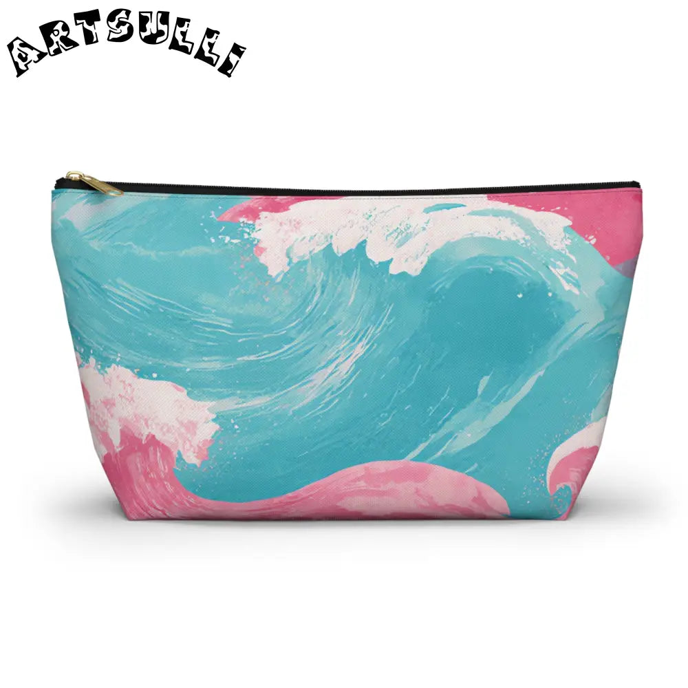 JAKKOUTTHEBXX The Great Pastelwave Pink and Blue Accessory Pouch w