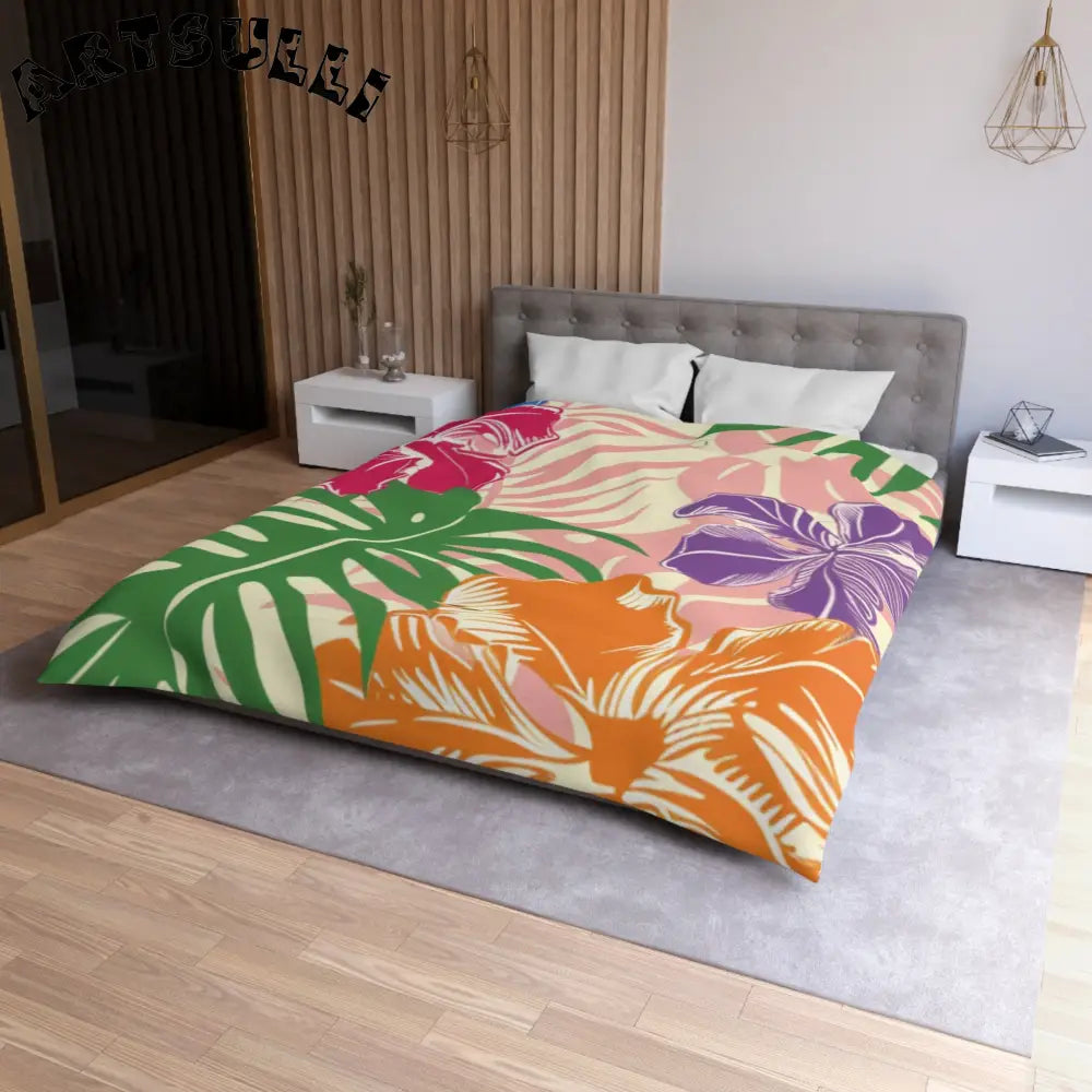 JAKKOUTTHEBXX Tropical Floral High Quality Duvet Cover 2025