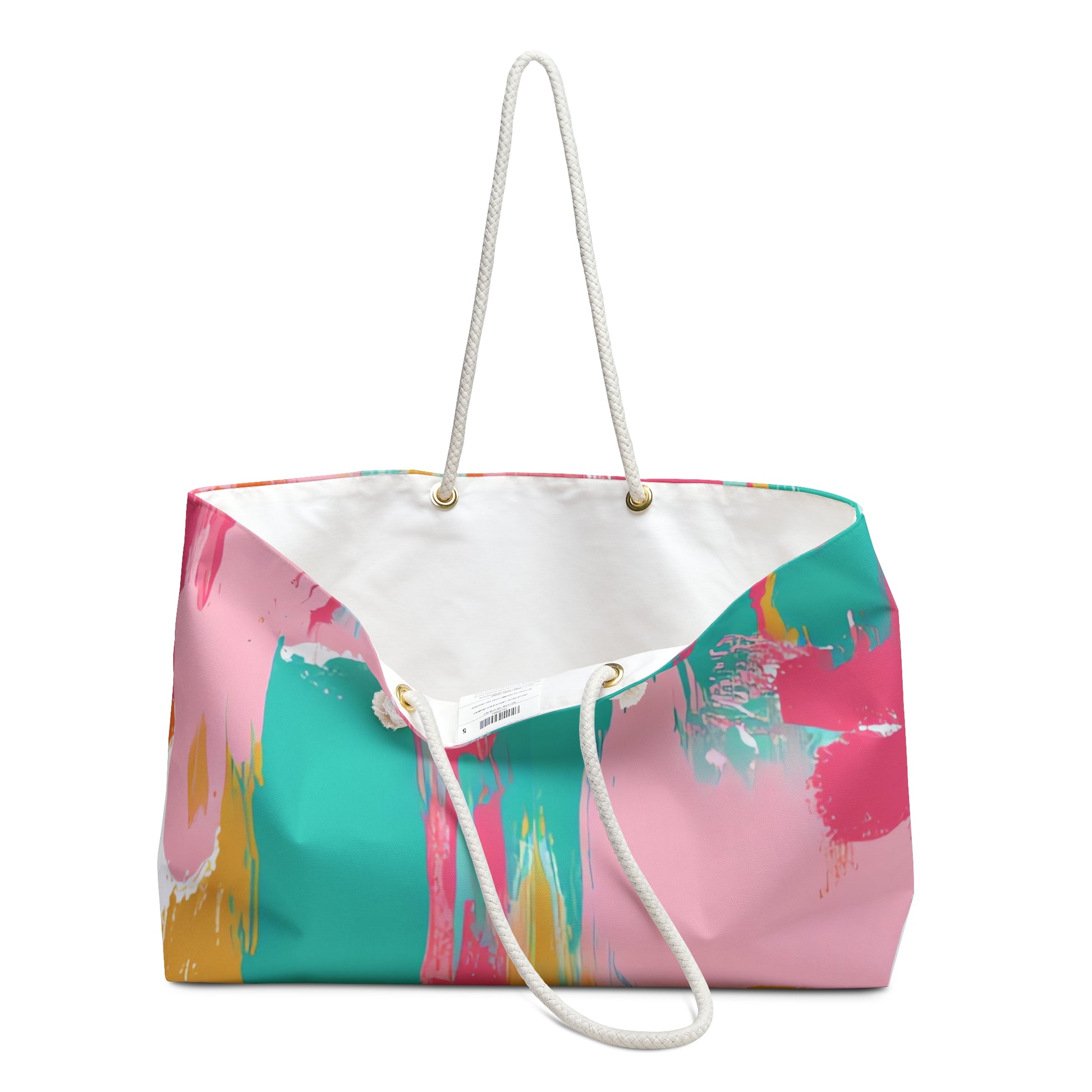 Preppy Pixel Bloom Weekender Bag, Artsulli - Art is Long, Life is Short, Bags, , , , , , , 