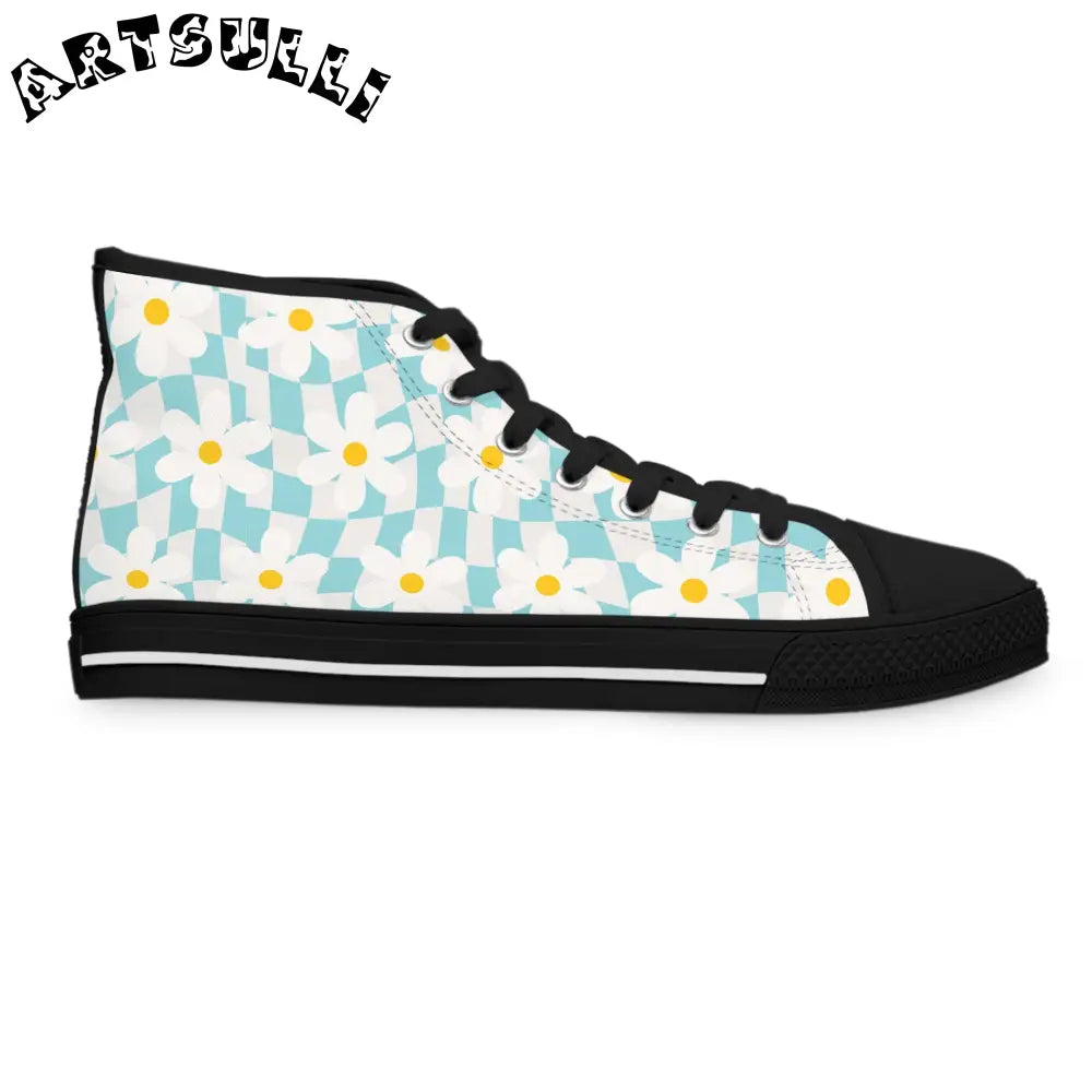 JAKKOUTTHEBXX Trippy Check Garden Women’s High Top Sneakers