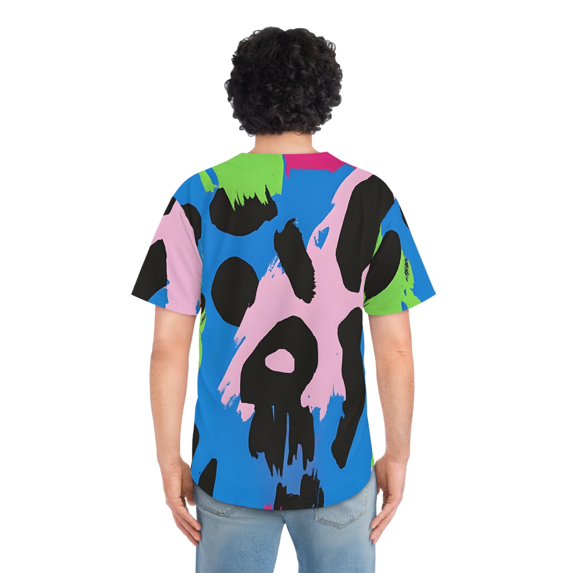 90s Neon Men's Baseball Jersey (AOP), Artsulli - Art is Long, Life is Short, All Over Prints, , , , , , , 