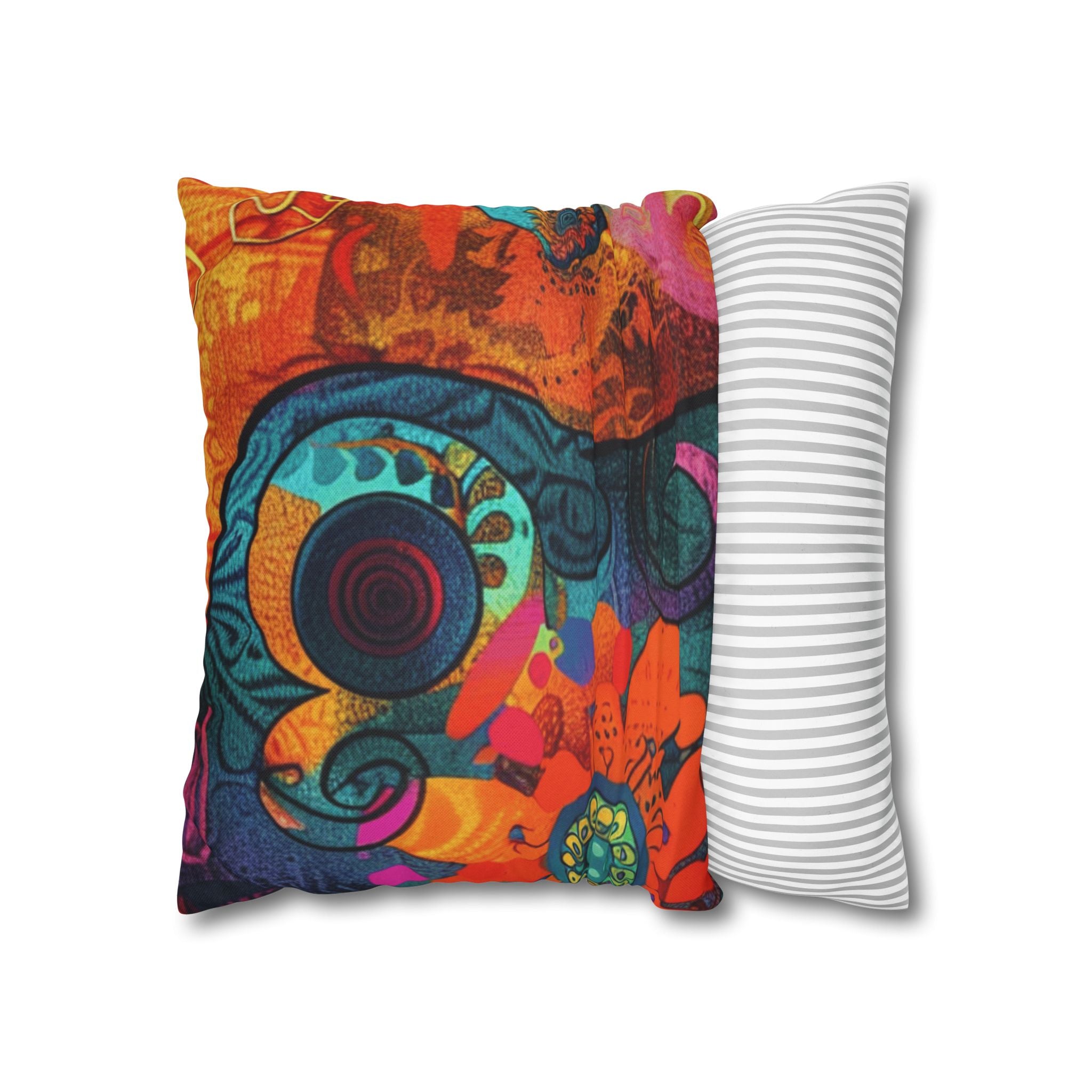 Spun Polyester Square Pillowcase