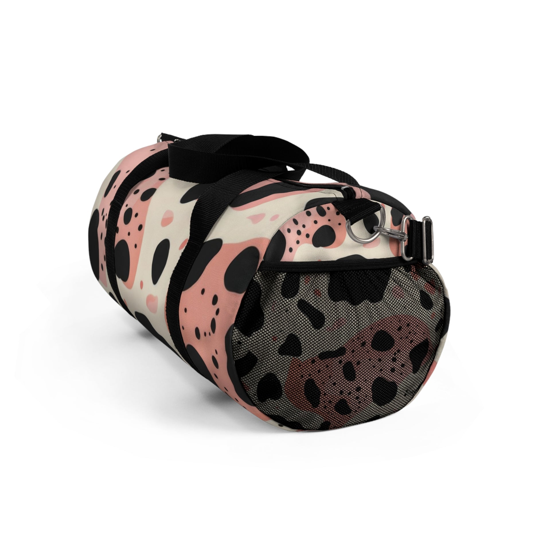 Organic Cow Print Cream and Pink Duffel Bag, Artsulli - Art is Long, Life is Short, Bags, , , , , , , 
