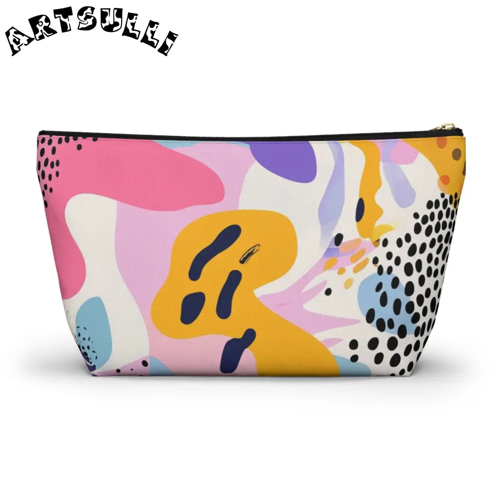 JAKKOUTTHEBXX Colorful Abstract Dots and Shapes II Accessory Pouch w