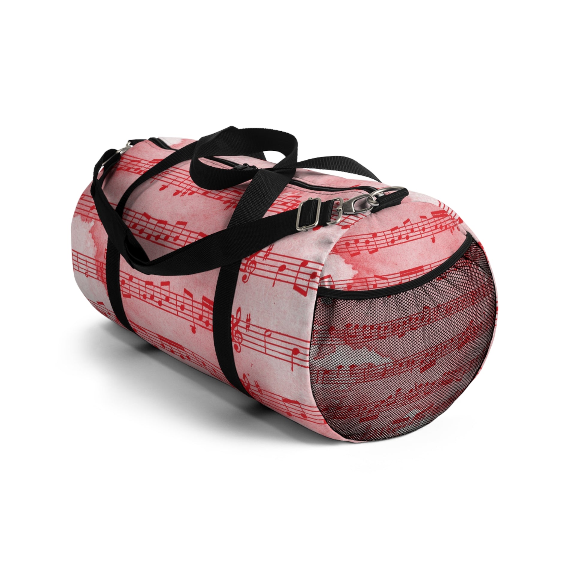 Drip Spill Type Beat Sheet Music Red Duffel Bag, Artsulli - Art is Long, Life is Short, Bags, , , , , , , 