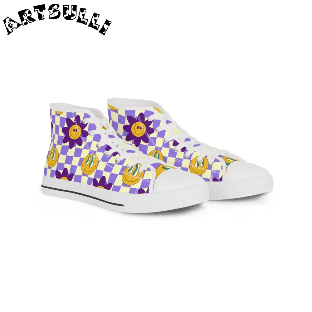 JAKKOUTTHEBXX Trippy Flower Power Motifs II Men’s High Top Sneakers