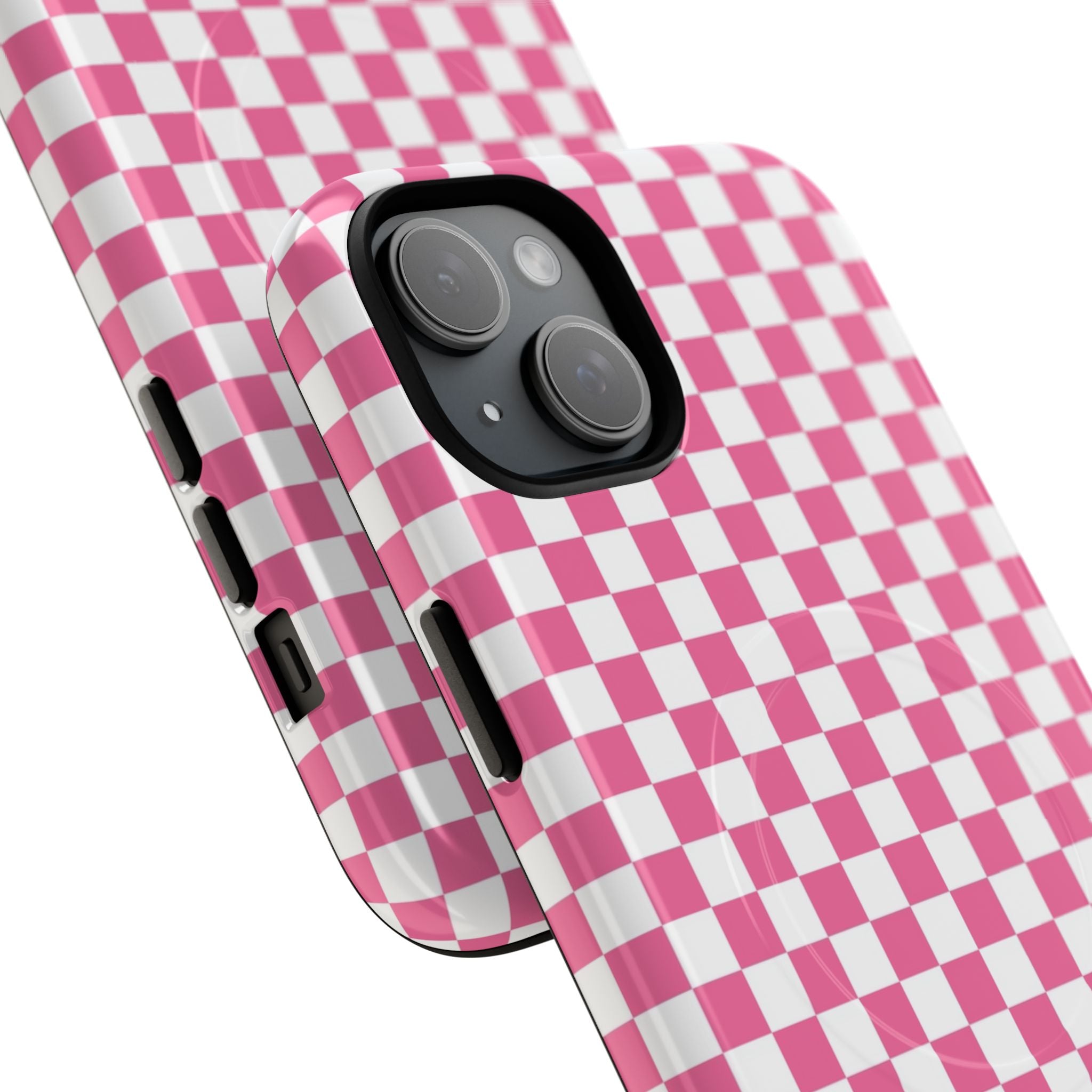 Yuyushiki Pink Check Tough Magnetic Cases, Artsulli - Art is Long, Life is Short, Phone Case, , , , , , , 
