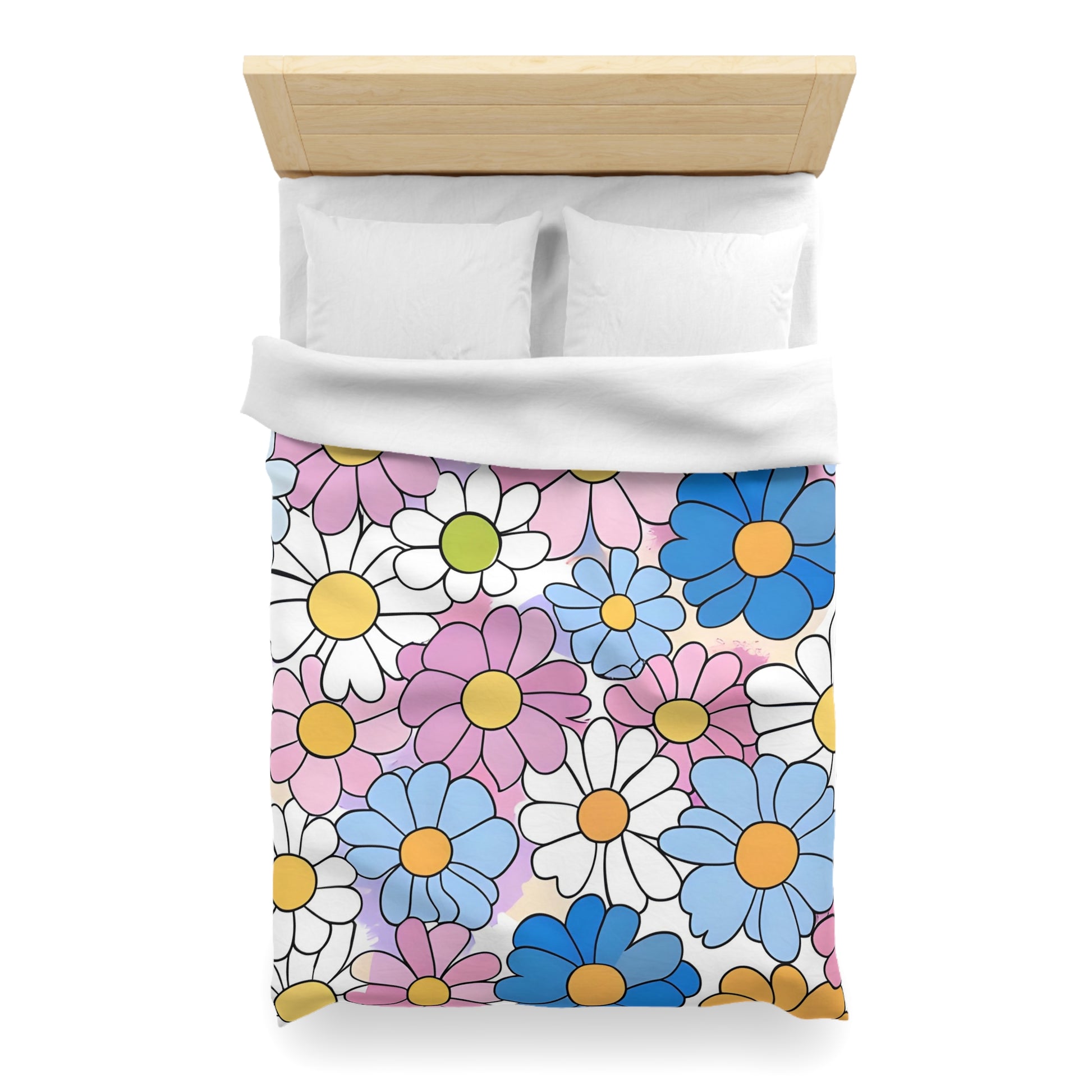 Flower Hour Purple and Blue Microfiber Duvet Cover, Artsulli - Art is Long, Life is Short, Home Decor, , , , , , , 