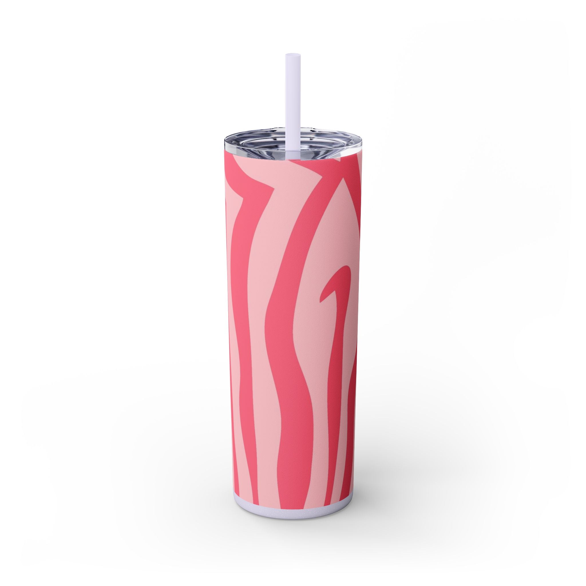 Nagels Pink Zebra Skinny Tumbler with Straw, 20oz, Artsulli - Art is Long, Life is Short, Mug, , , , , , , 