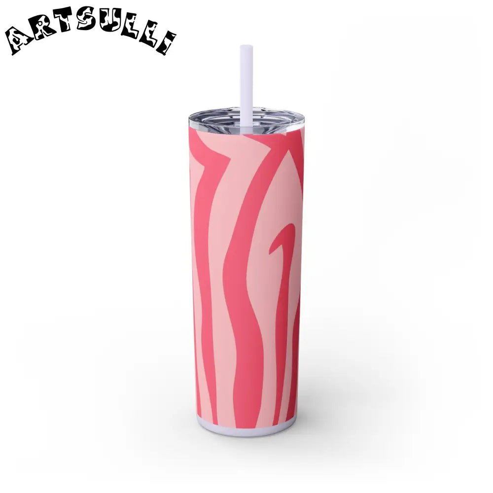 JAKKOUTTHEBXX Pink Zebra Print Maars Skinny Tumbler 2025