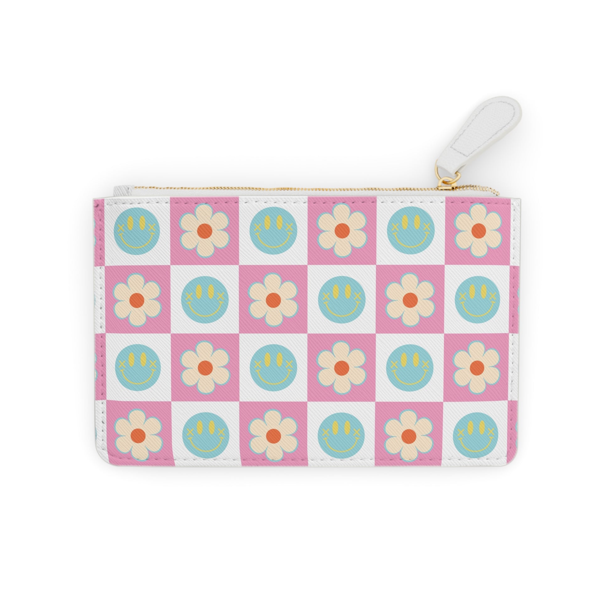 Madotsukis Grin Bloom Mini Clutch Bag, Artsulli - Art is Long, Life is Short, Bags, Size, 6.3” x 4”, Color, White, , , 18727367069543789790