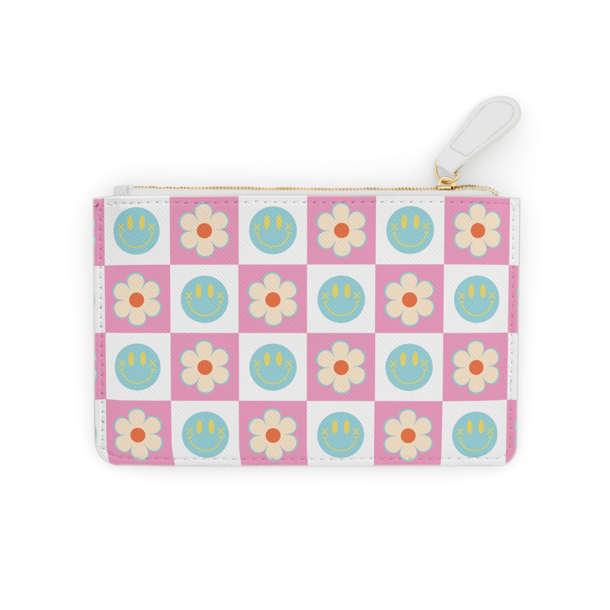 Madotsukis Grin Bloom Mini Clutch Bag, Artsulli - Art is Long, Life is Short, Bags, Size, 6.3” x 4”, Color, White, , , 18727367069543789790
