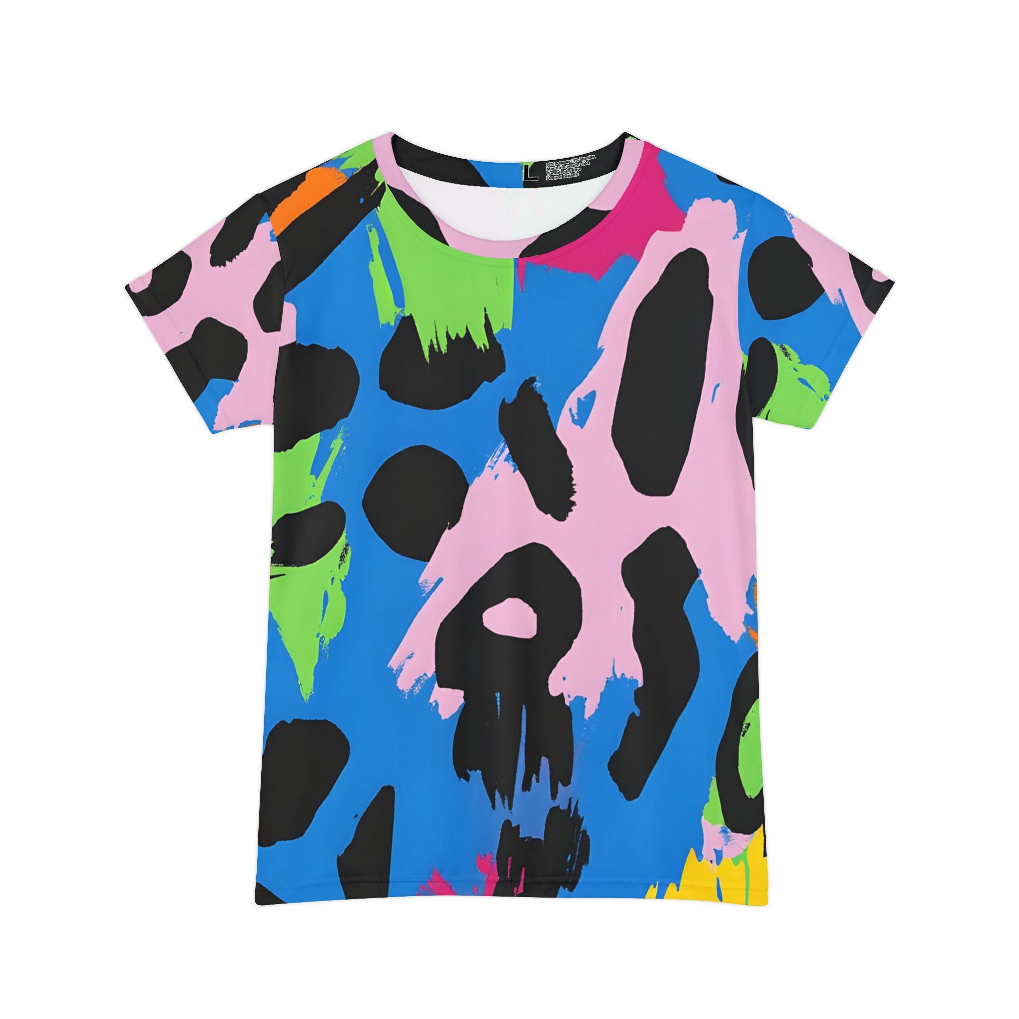 90s Neon Women's Short Sleeve Shirt (AOP), Artsulli - Art is Long, Life is Short, All Over Prints, Size, XS, , , , , 73209099065170783746