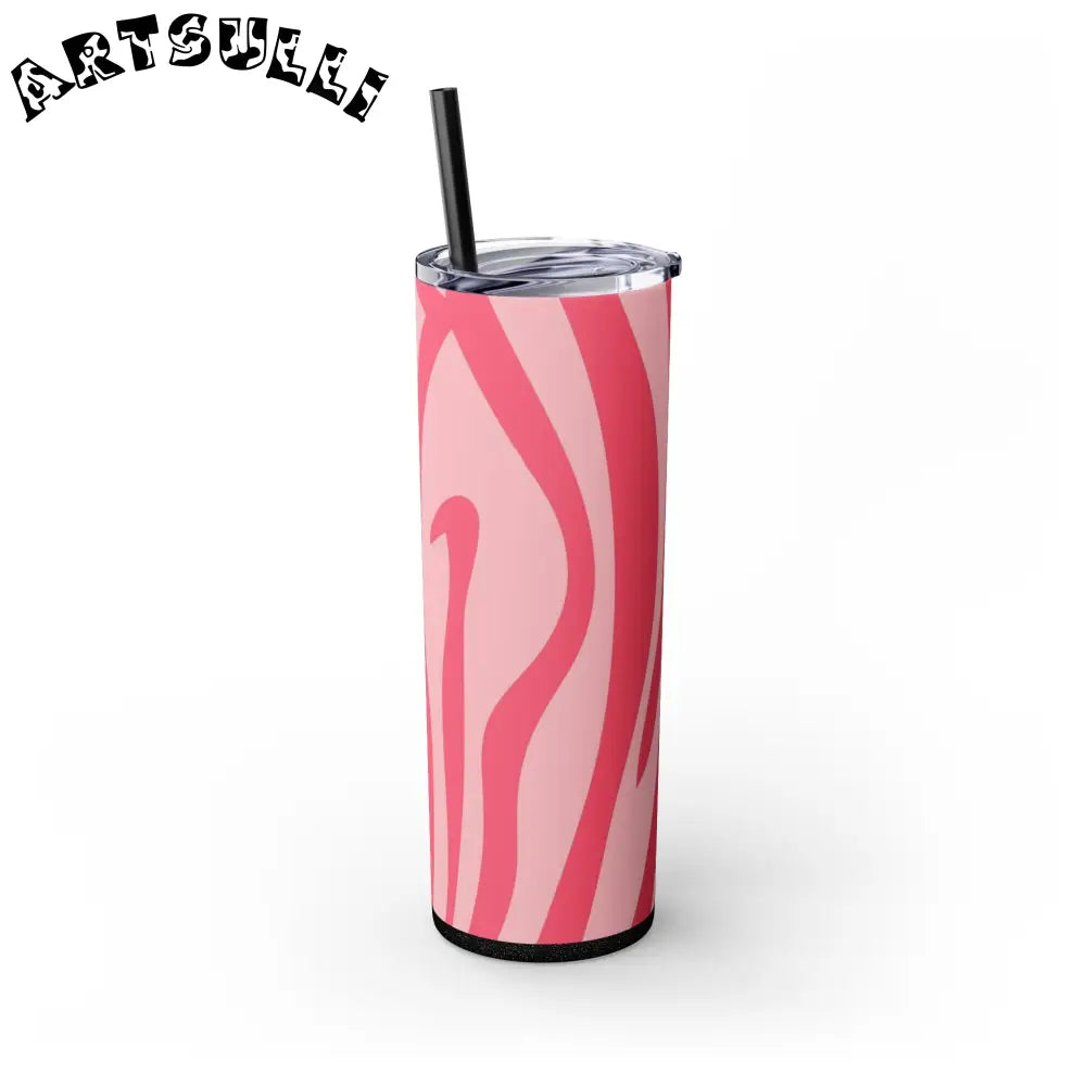JAKKOUTTHEBXX Pink Zebra Print Maars Skinny Tumbler 2025