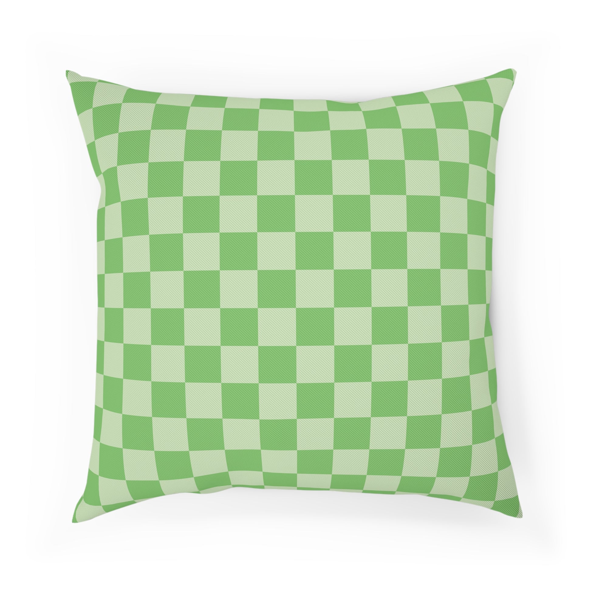 Checkerboard Green Cushion, Artsulli - Art is Long, Life is Short, Home Decor, Size, 18.1" × 18.1", , , , , 33445091424919863593