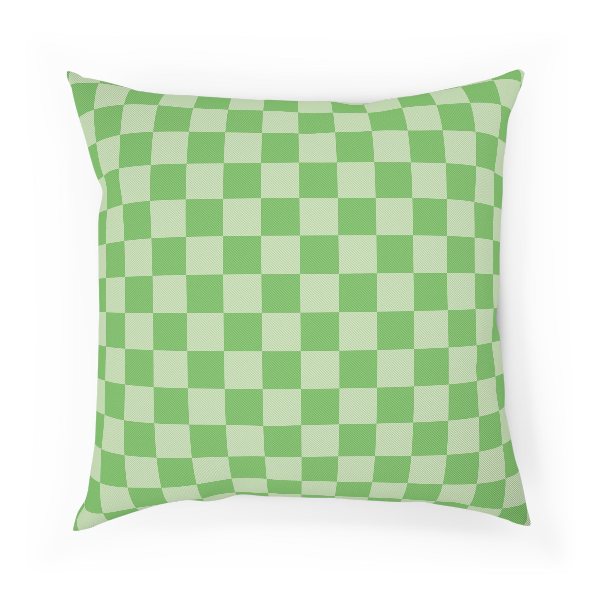 Checkerboard Green Cushion, Artsulli - Art is Long, Life is Short, Home Decor, Size, 18.1" × 18.1", , , , , 33445091424919863593