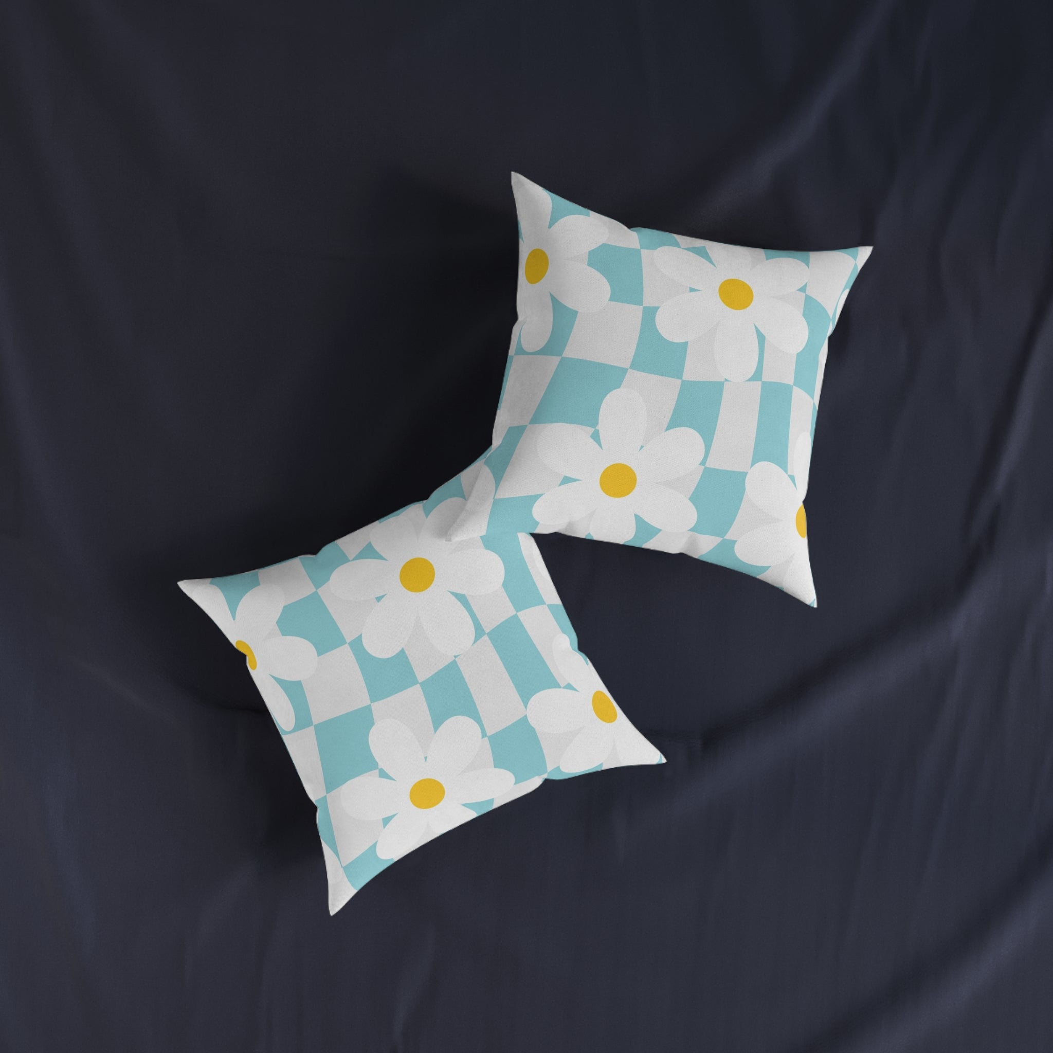 Trippy Check Garden Square Pillow, Artsulli - Art is Long, Life is Short, Home Decor, , , , , , , 