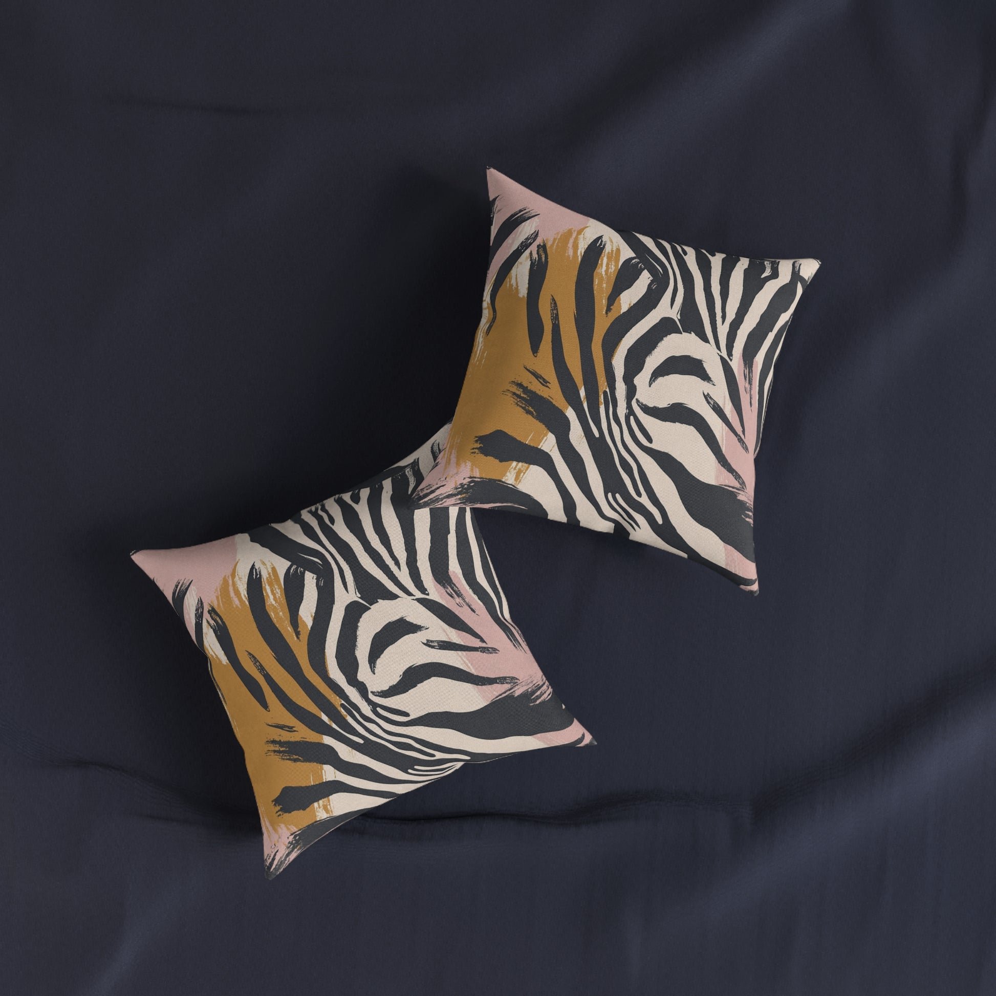 Beige Zebra Jungle Flats Square Pillow, Artsulli - Art is Long, Life is Short, Home Decor, , , , , , , 