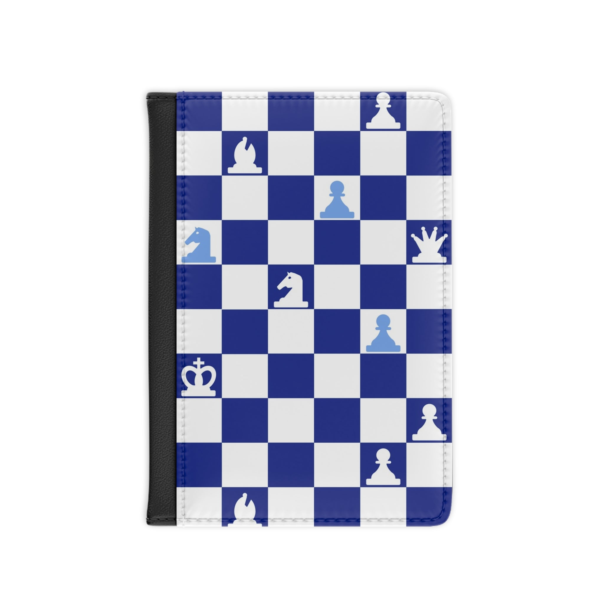 Chessboard Navy Blue Passport Cover, Artsulli - Art is Long, Life is Short, Accessories, Size, 3.9" x 5.8", Color, Black, , , 18691857776718674569