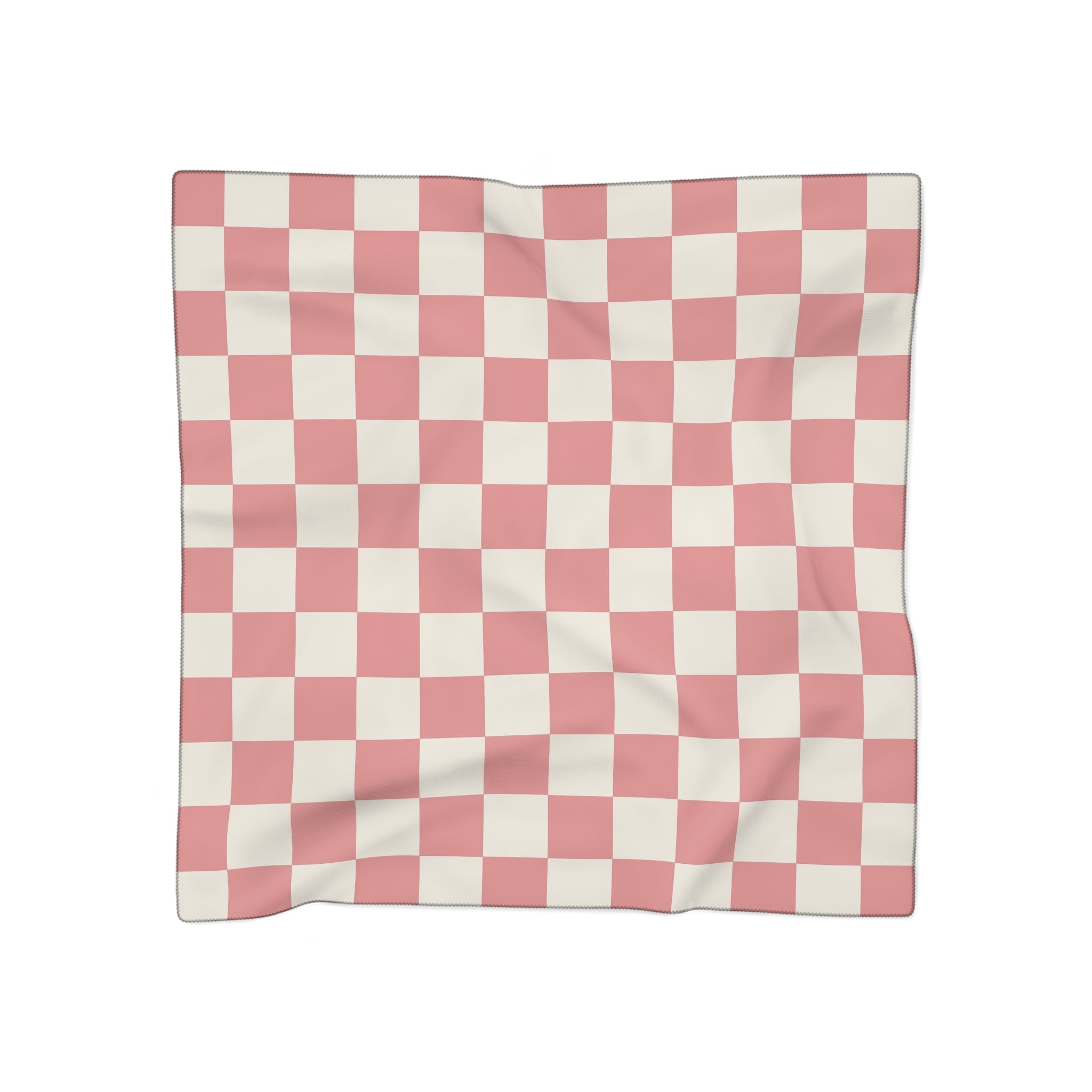 Retro Checkered Grassland Sprites II Poly Scarf, Artsulli - Art is Long, Life is Short, Accessories, Color, Poly voile, Size, 25" × 25", , , 25319576834899145968