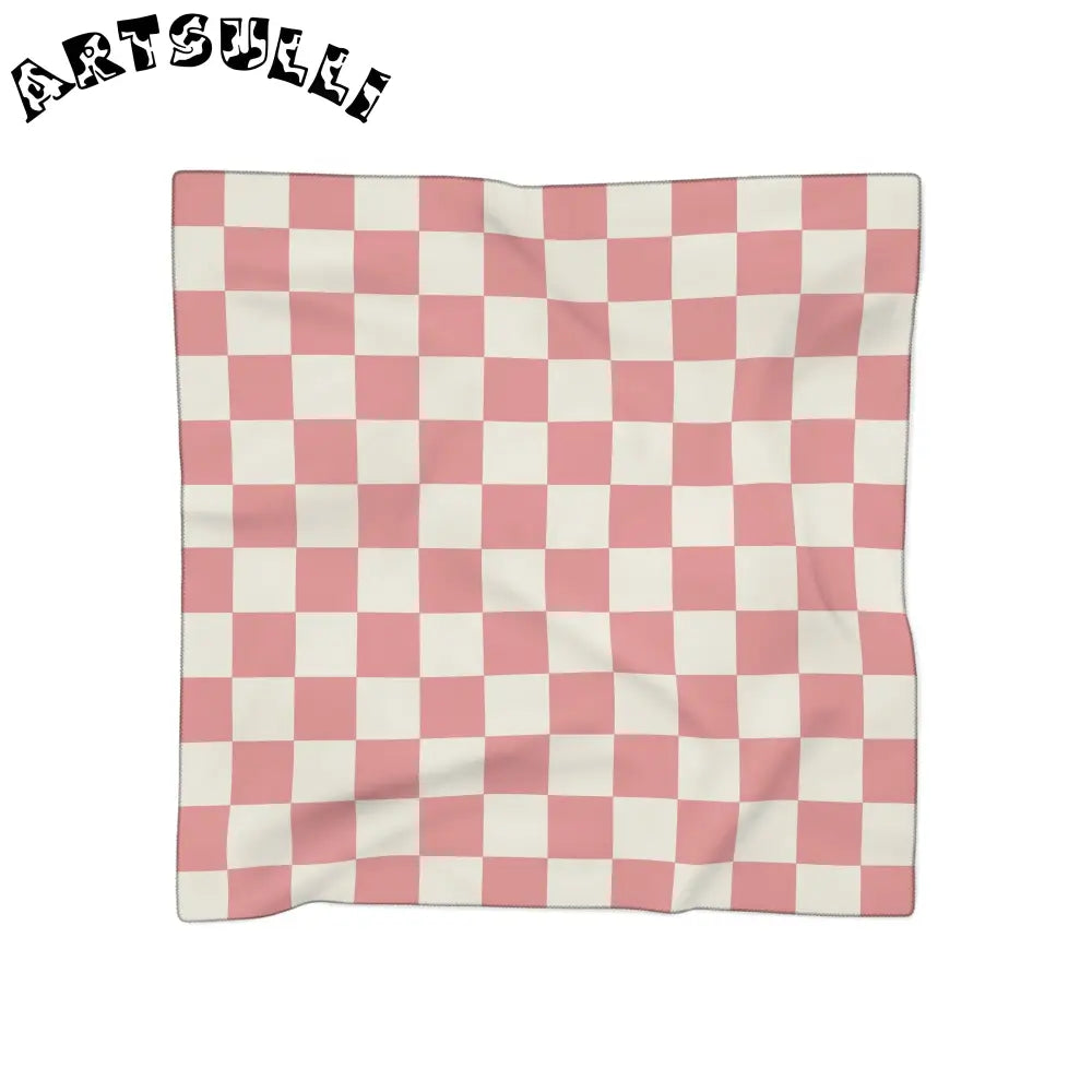 JAKKOUTTHEBXX Retro Checkered Grassland Sprites II Poly Scarf