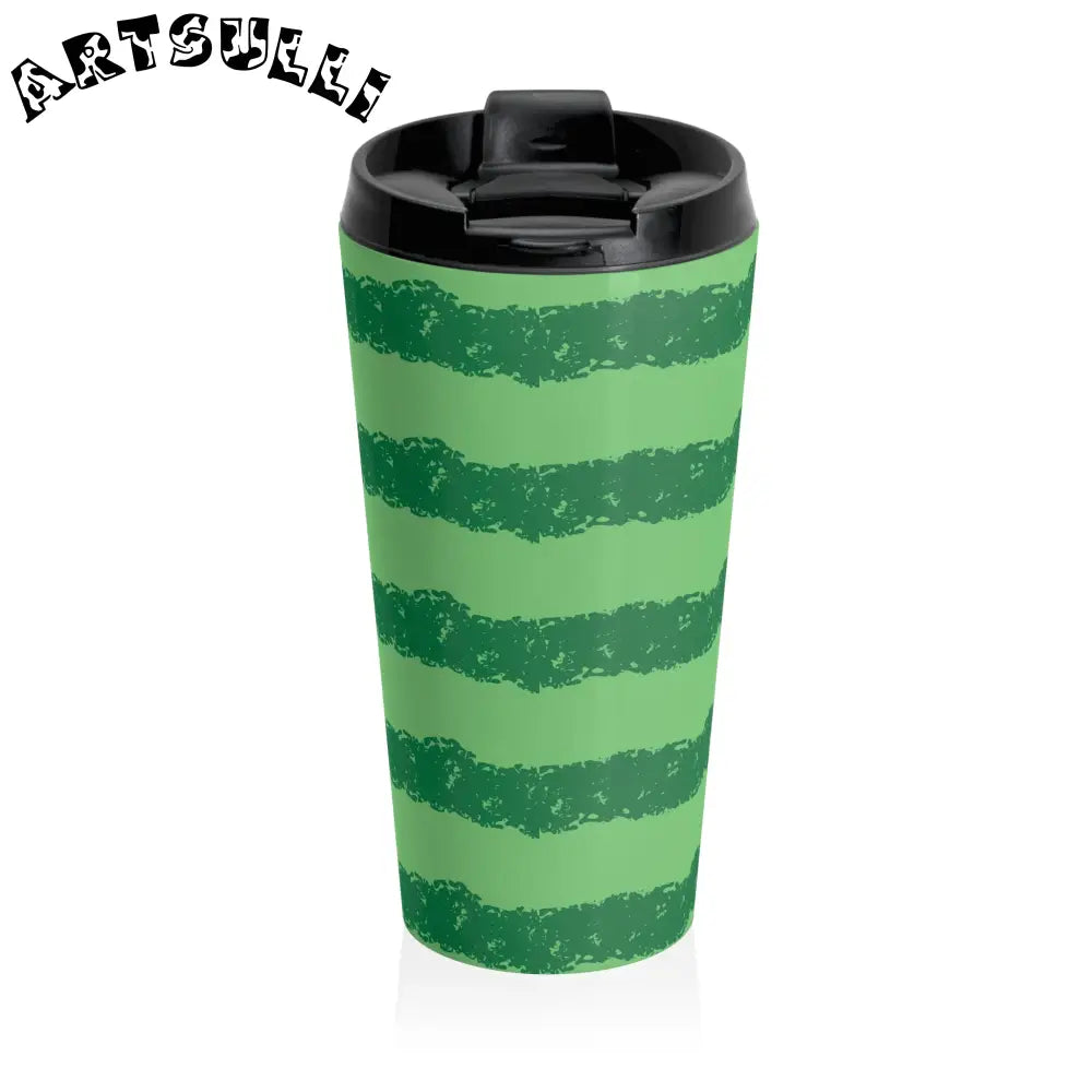 JAKKOUTTHEBXX Watermelon Green Stainless Steel Travel Mug