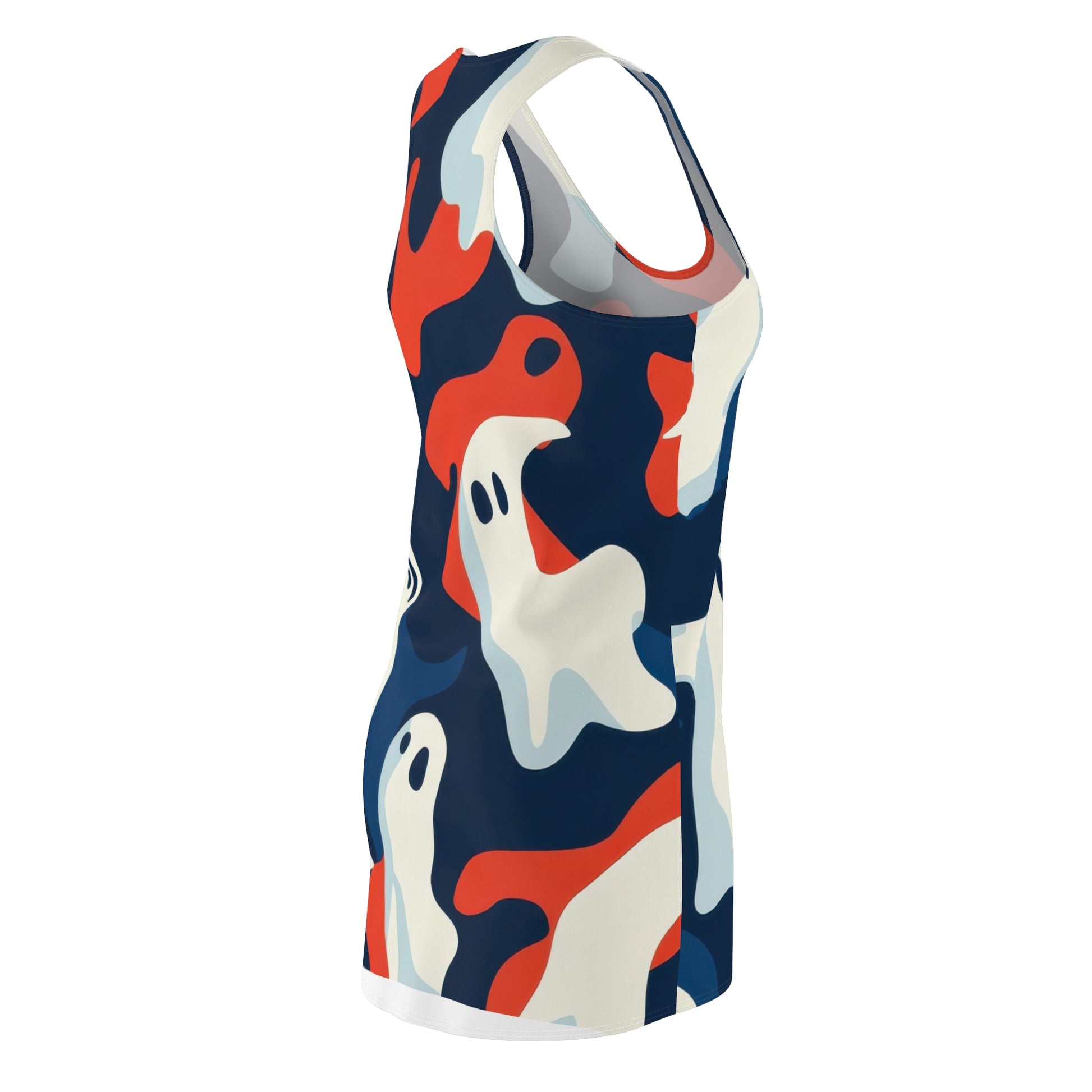 Camo Ghosts Women's Cut & Sew Racerback Dress (AOP), Artsulli - Art is Long, Life is Short, All Over Prints, , , , , , , 