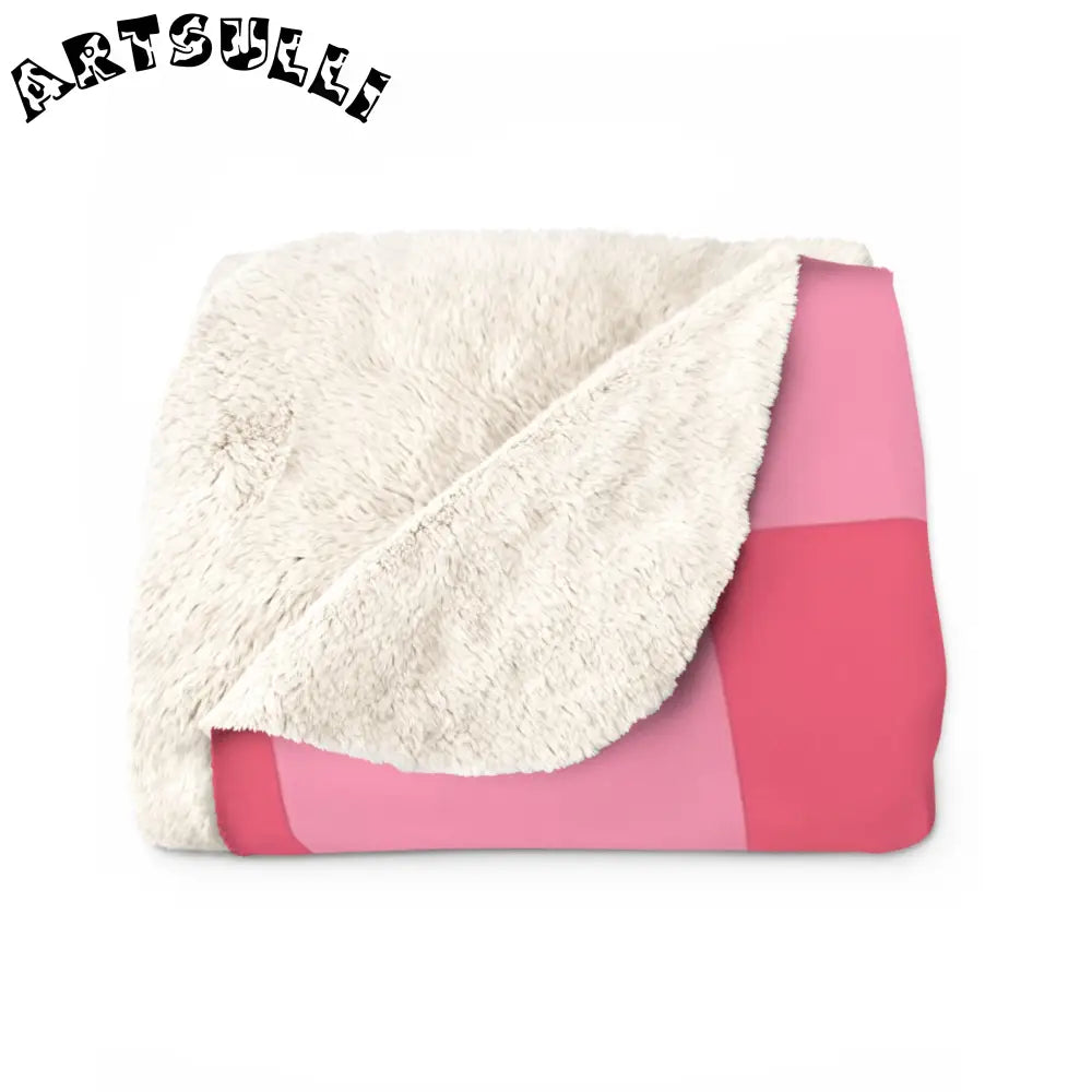 JAKKOUTTHEBXX Race Track Women Checkerboard Hot Pink Sherpa Fleece
