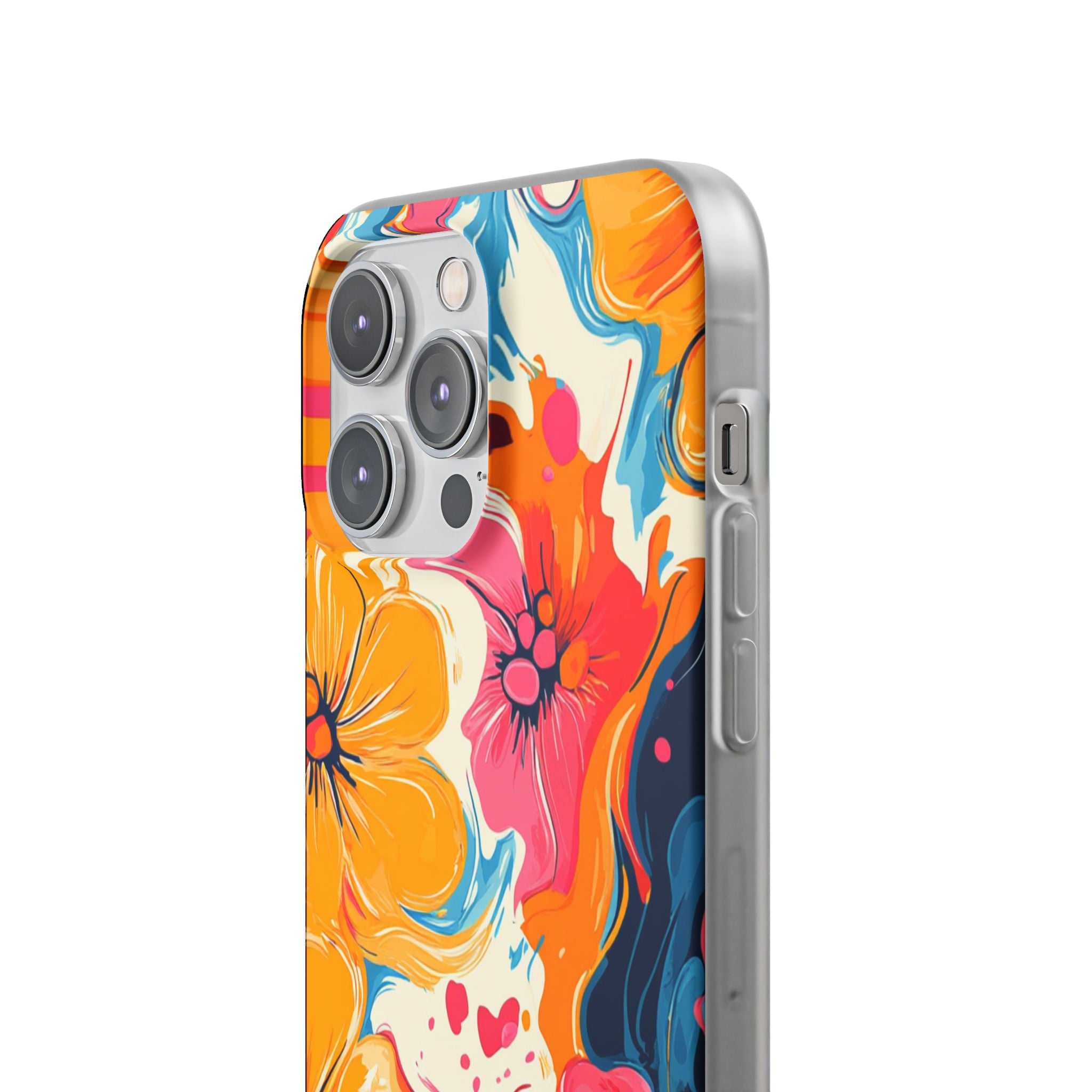 Vibrant Abstract Floral Flexi Case, Artsulli - Art is Long, Life is Short, Phone Case, , , , , , , 