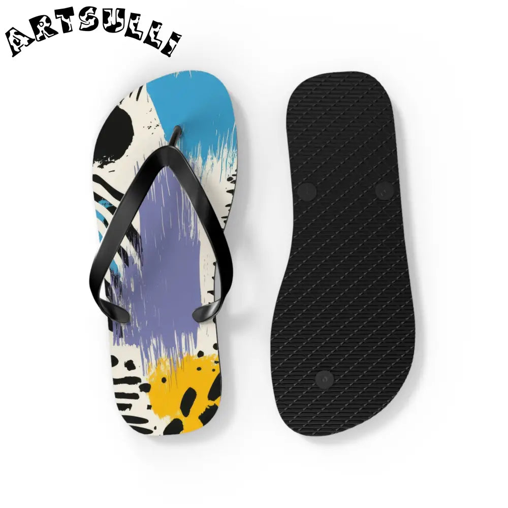 JAKKOUTTHEBXX Rae Zebra Rhapsody II Flip Flops JAKKOUTTHEBXX