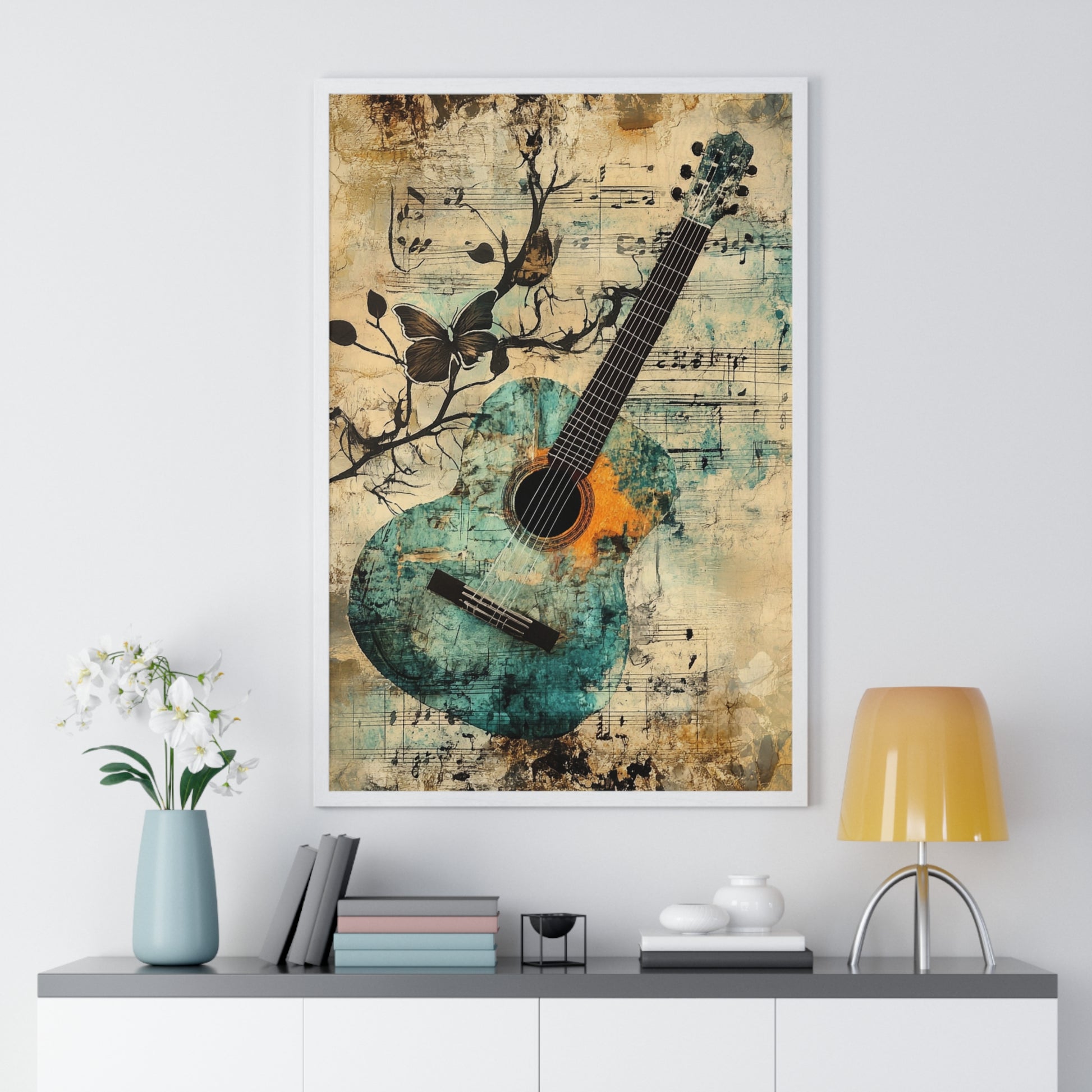Guitar Type Beat Art Vertical Framed Poster, Artsulli - Art is Long, Life is Short, Poster, , , , , , , 
