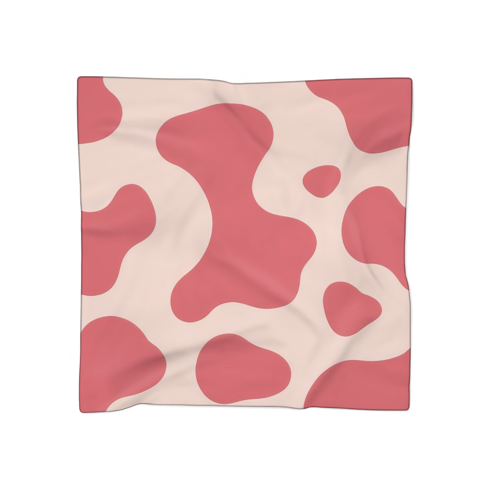 Red Jungle Cow Poly Scarf, Artsulli - Art is Long, Life is Short, Accessories, Color, Poly chiffon, Size, 50" × 50", , , 64043037223550731652