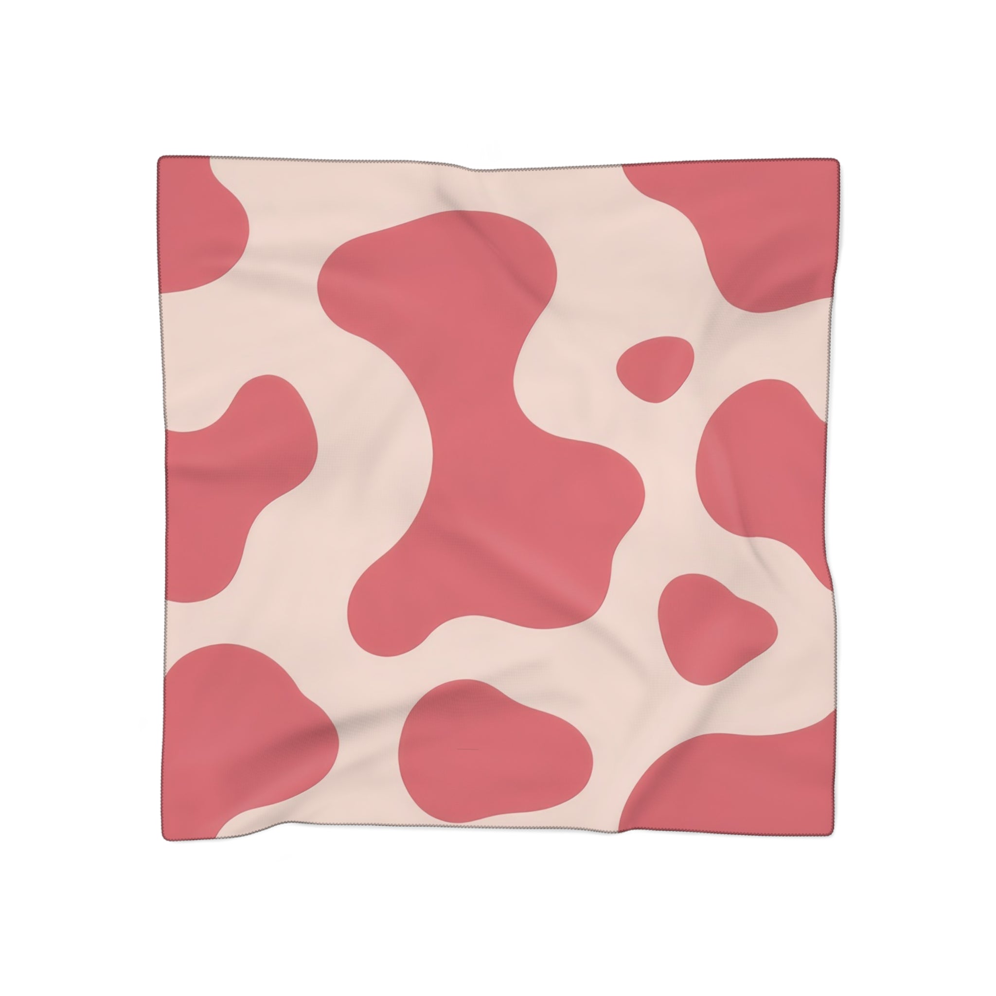 Red Jungle Cow Poly Scarf, Artsulli - Art is Long, Life is Short, Accessories, Color, Poly chiffon, Size, 50" × 50", , , 64043037223550731652