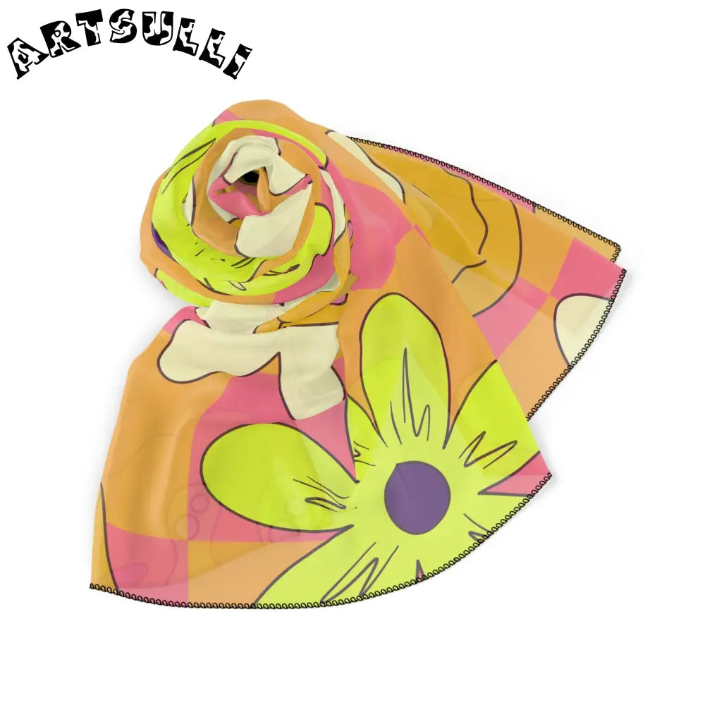 JAKKOUTTHEBXX Trippy Sour Face Rave Poly Scarf JAKKOUTTHEBXX
