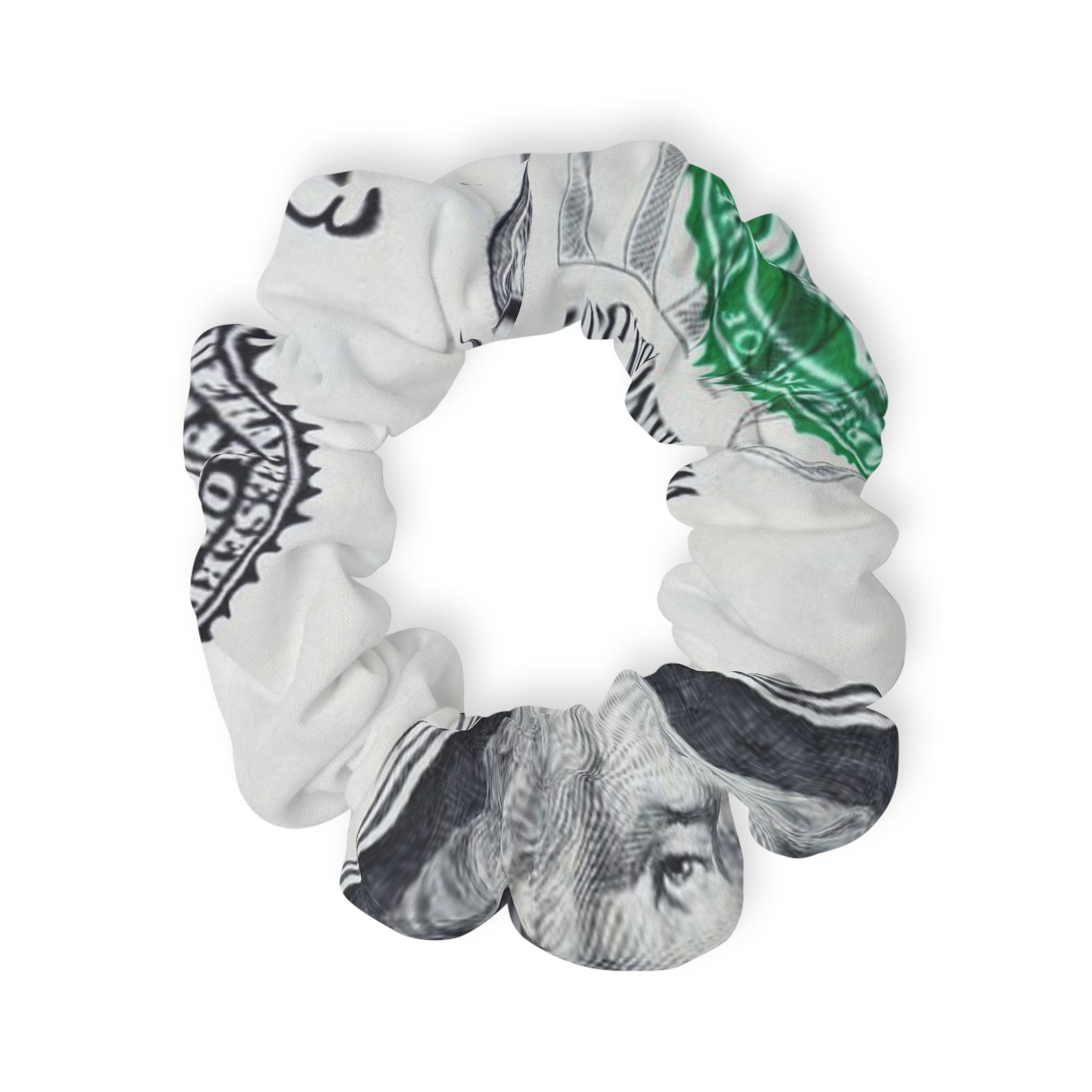 Money Collage Scrunchie, Artsulli - Art is Long, Life is Short, Accessories, Size, 4'' × 4'', , , , , 83504805672947
