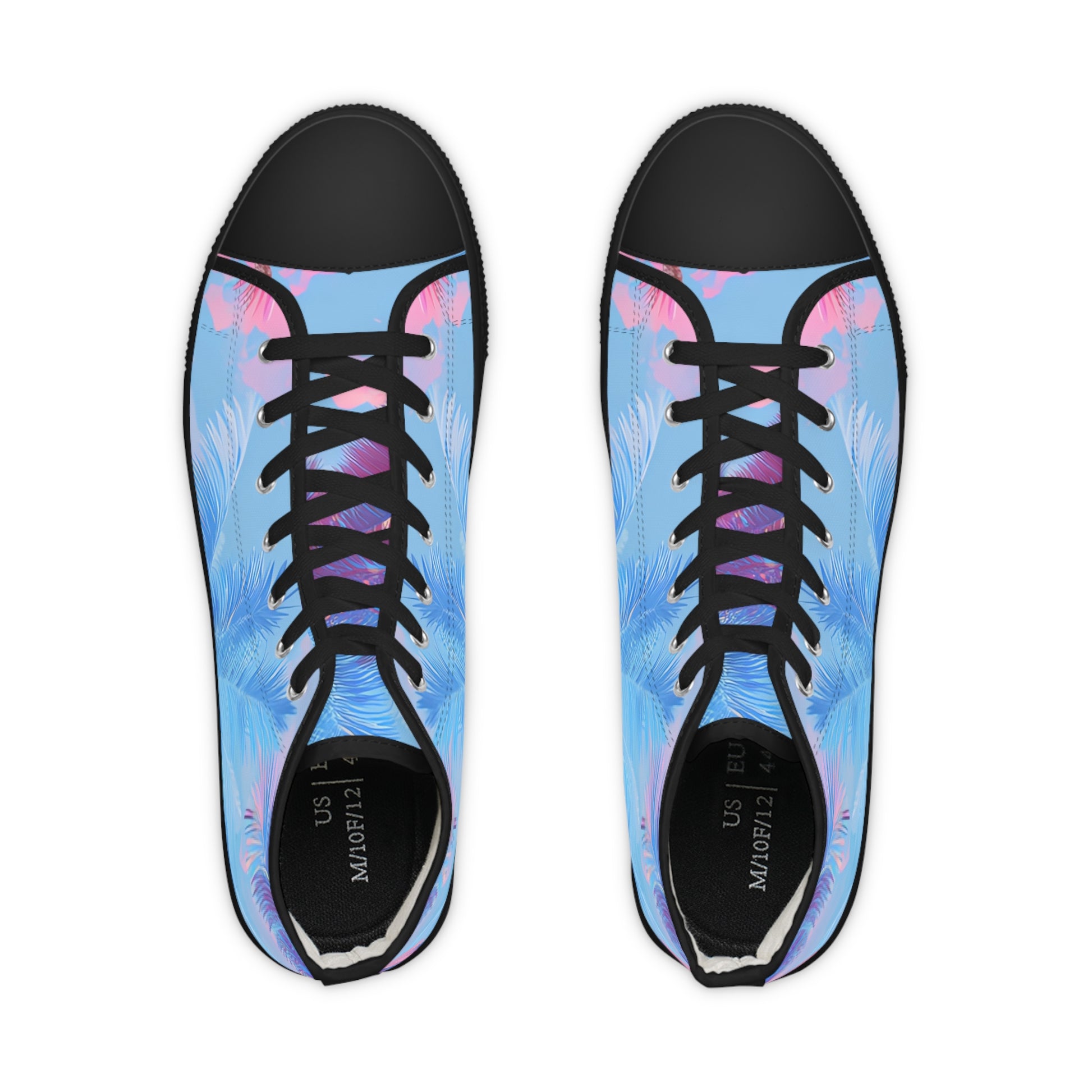 Ethereal Pastel Palms Men's High Top Sneakers, Artsulli - Art is Long, Life is Short, Shoes, , , , , , , 