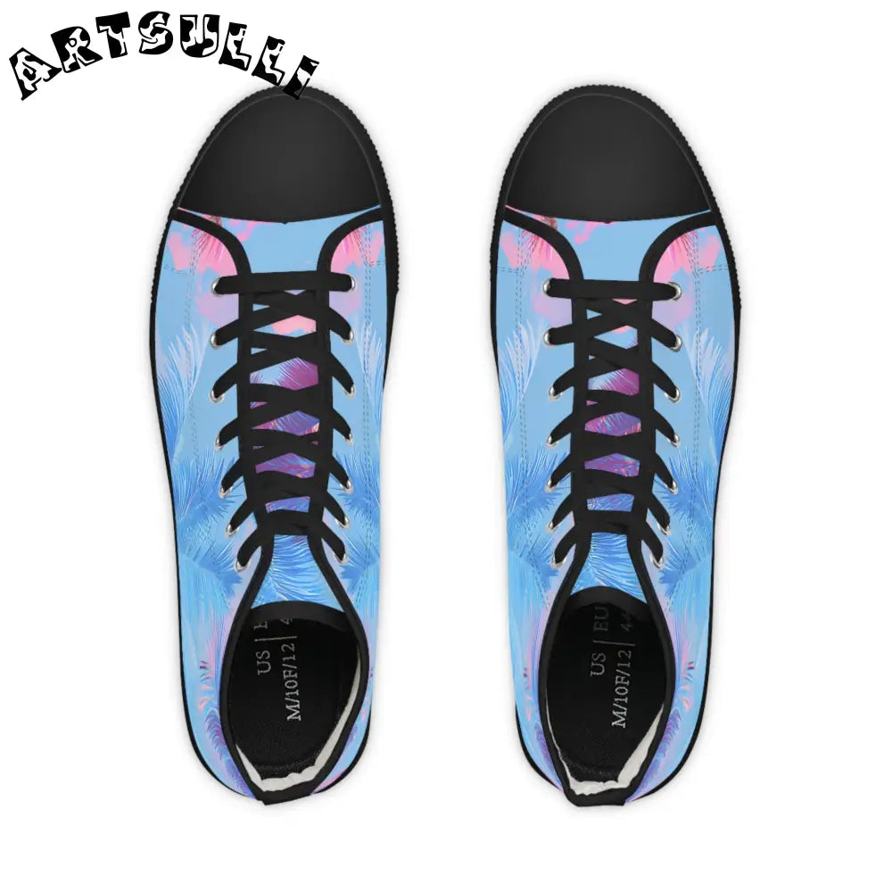 JAKKOUTTHEBXX Ethereal Pastel Palms Men’s High Top Sneakers