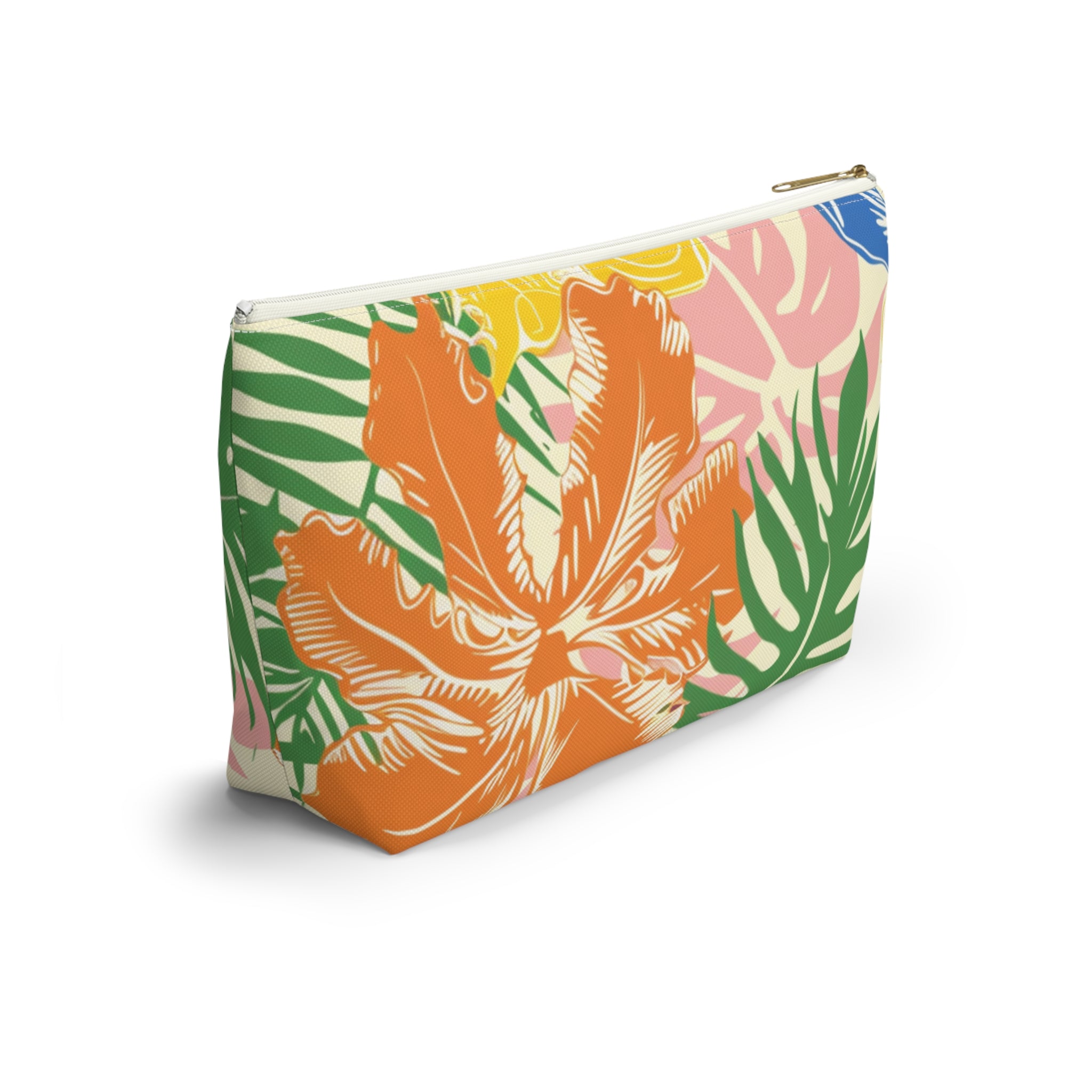 Blooming Tropical Flowers Accessory Pouch w T-bottom, Artsulli - Art is Long, Life is Short, Bags, , , , , , , 