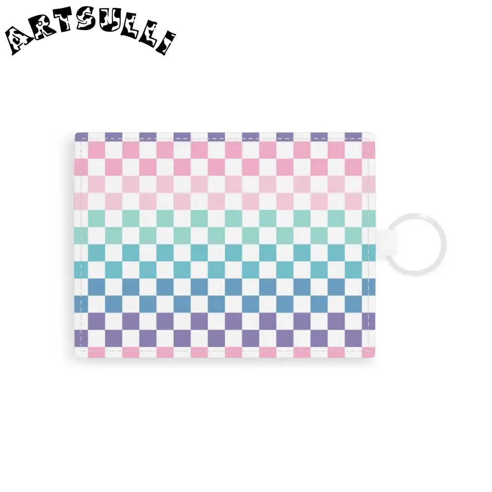 JAKKOUTTHEBXX Vaporwave Rainbow Checkerboard Multi-Color Saffiano