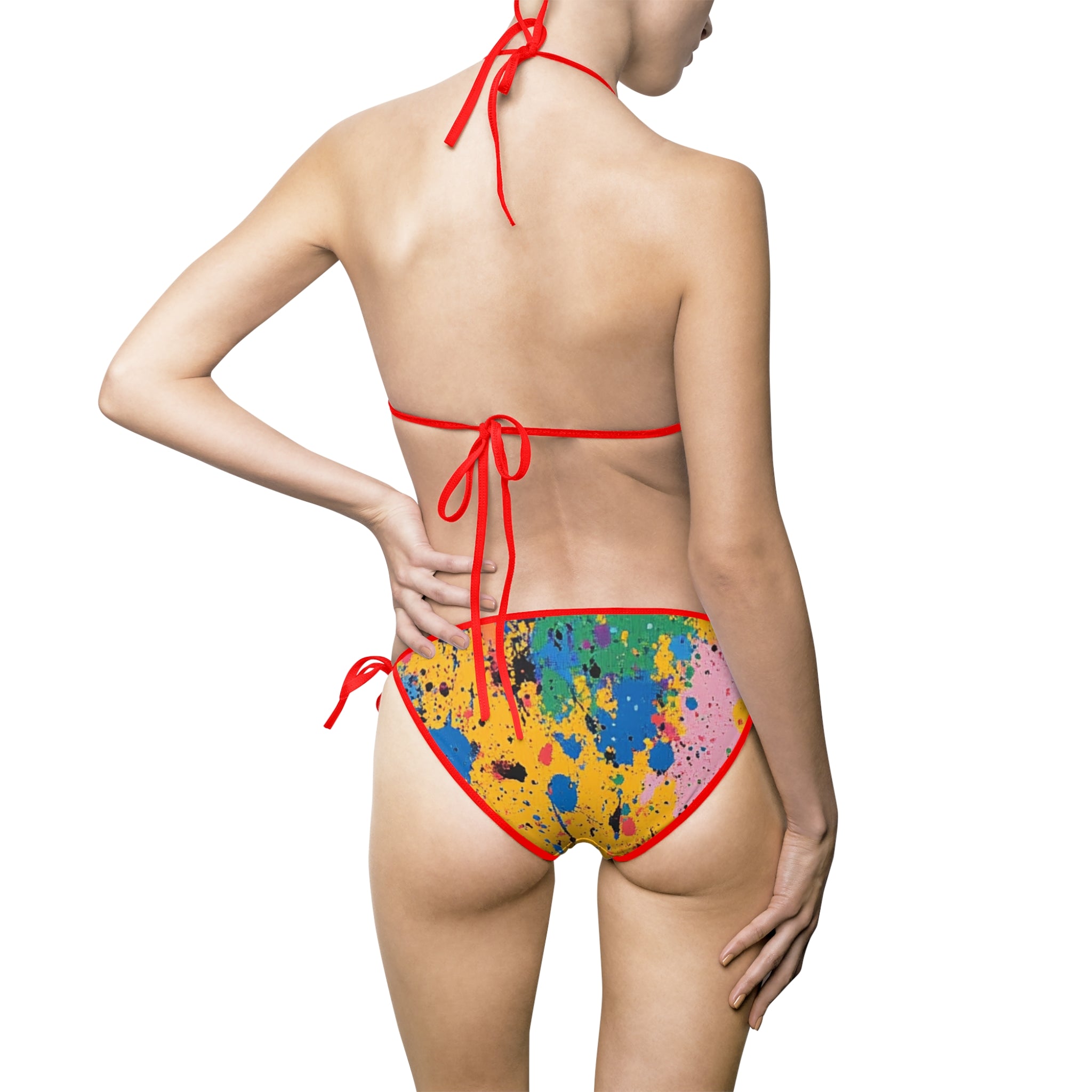 The Colors Of Paint Splatter Women's Bikini Swimsuit (AOP), Artsulli - Art is Long, Life is Short, All Over Prints, , , , , , , 