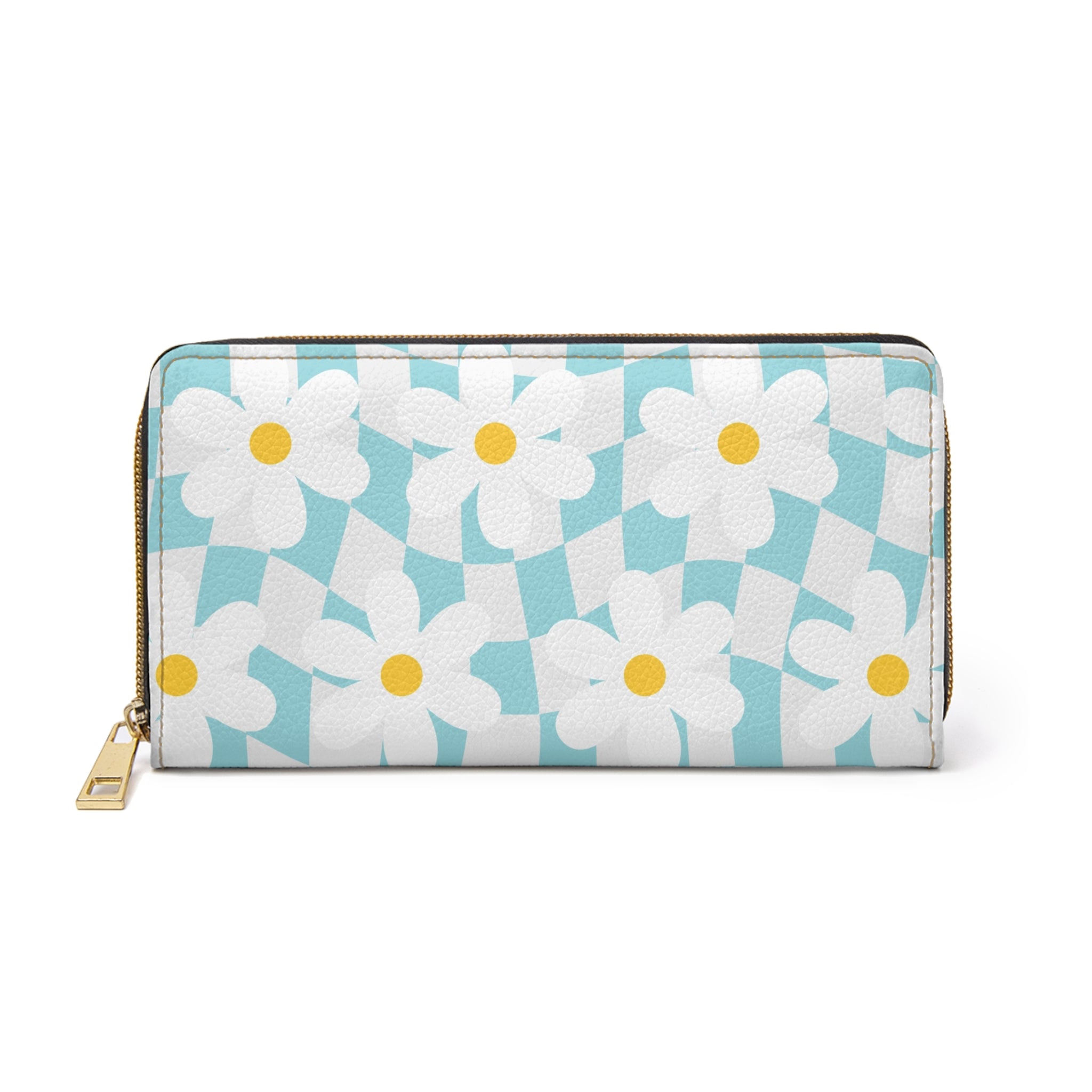 Trippy Check Garden Zipper Wallet, Artsulli - Art is Long, Life is Short, Accessories, Size, One size, Color, White, , , 12665332961764277773