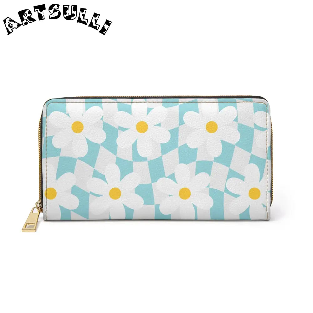 JAKKOUTTHEBXX Trippy Check Garden Zipper Wallet JAKKOUTTHEBXX