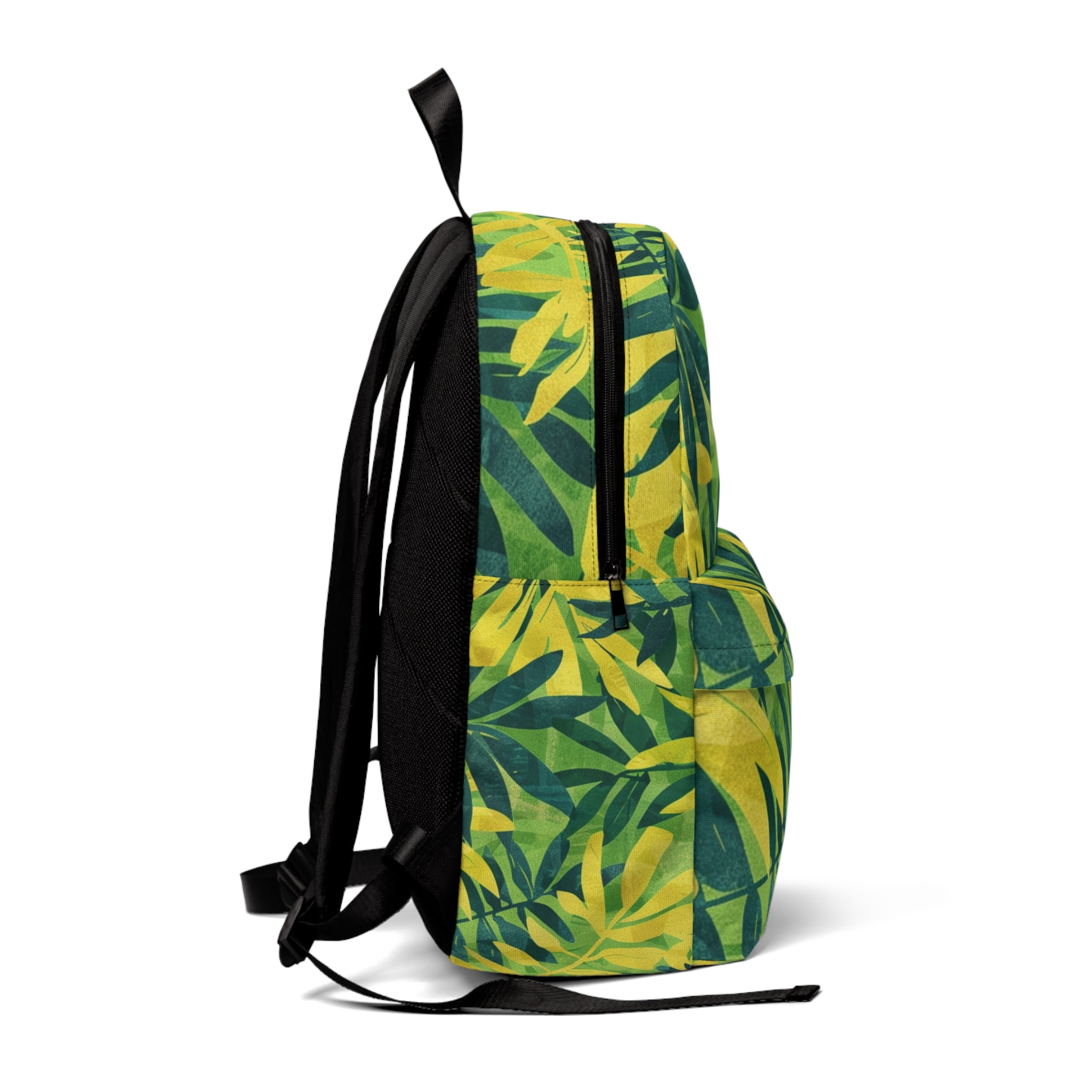 Green Leaf x Yellow Leaf x Tropical x Jungle Unisex Classic Backpack, Artsulli - Art is Long, Life is Short, Bags, , , , , , , 