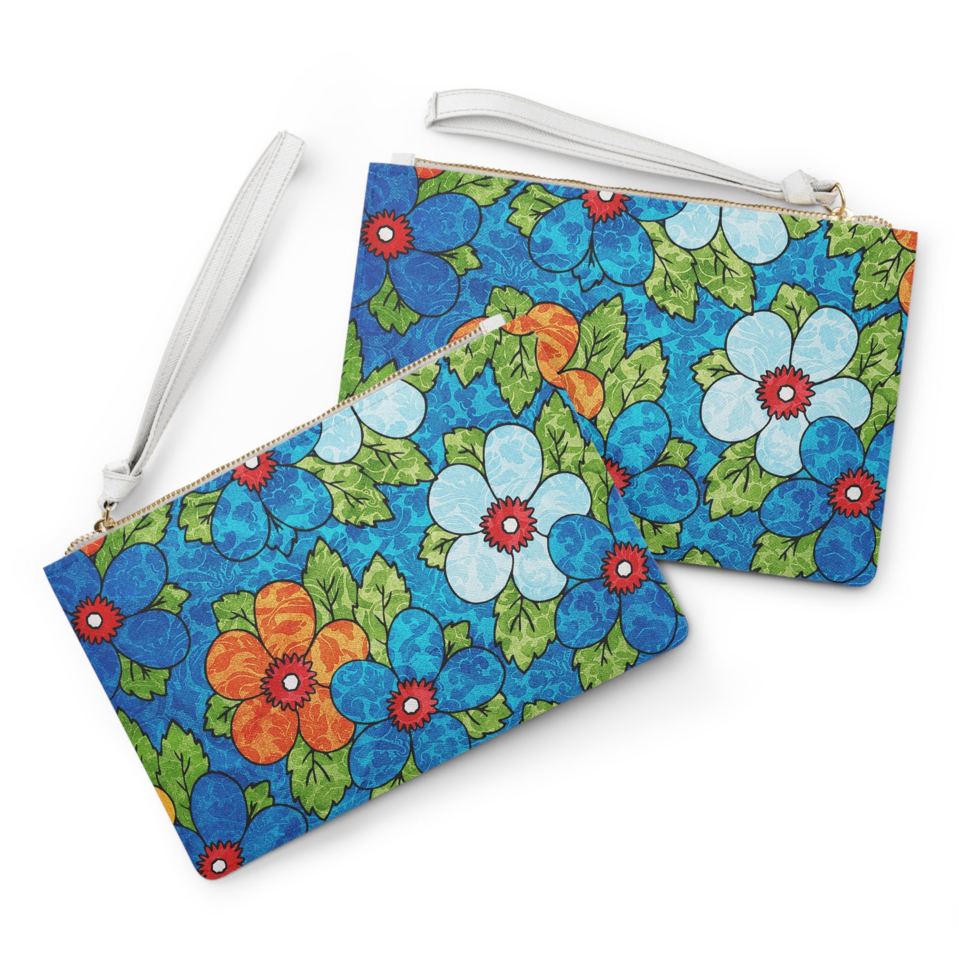 Blue Orange Groovy Clutch Bag, Artsulli - Art is Long, Life is Short, Bags, , , , , , , 